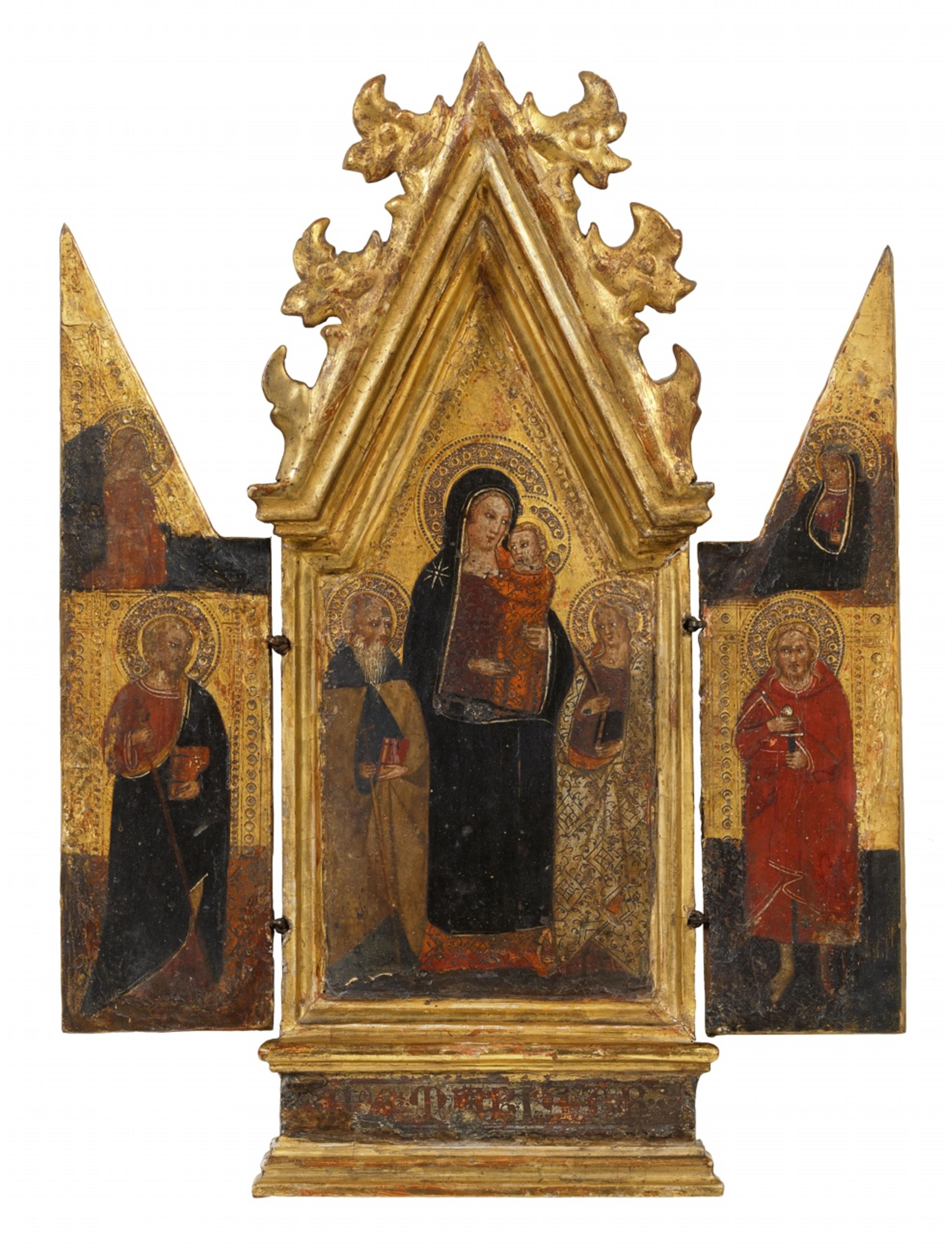 Master of the Lazzaroni Madonna - Triptych of the Madonna with Child - image-1