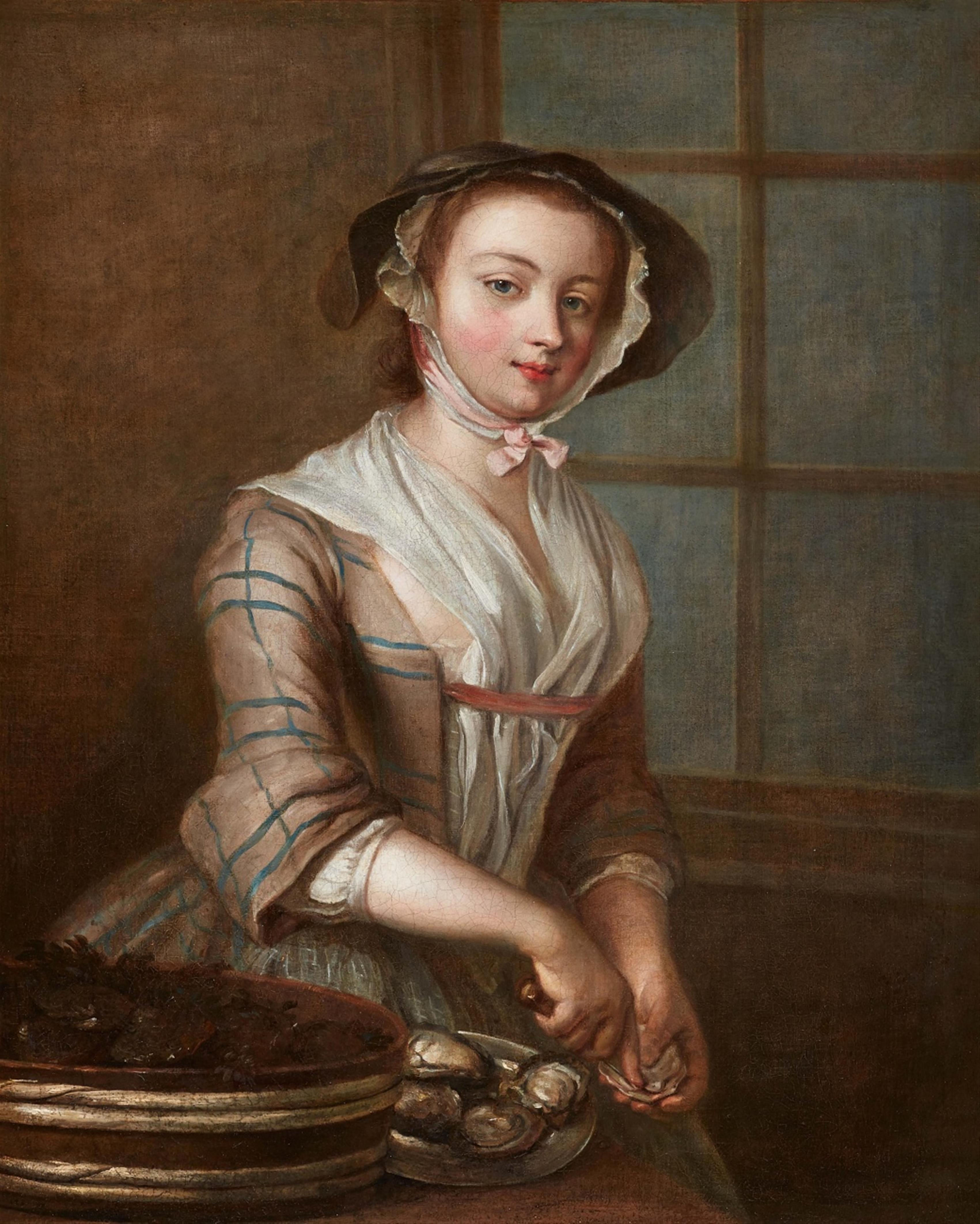 Philippe Mercier, circle of - Girl with Oysters - image-1