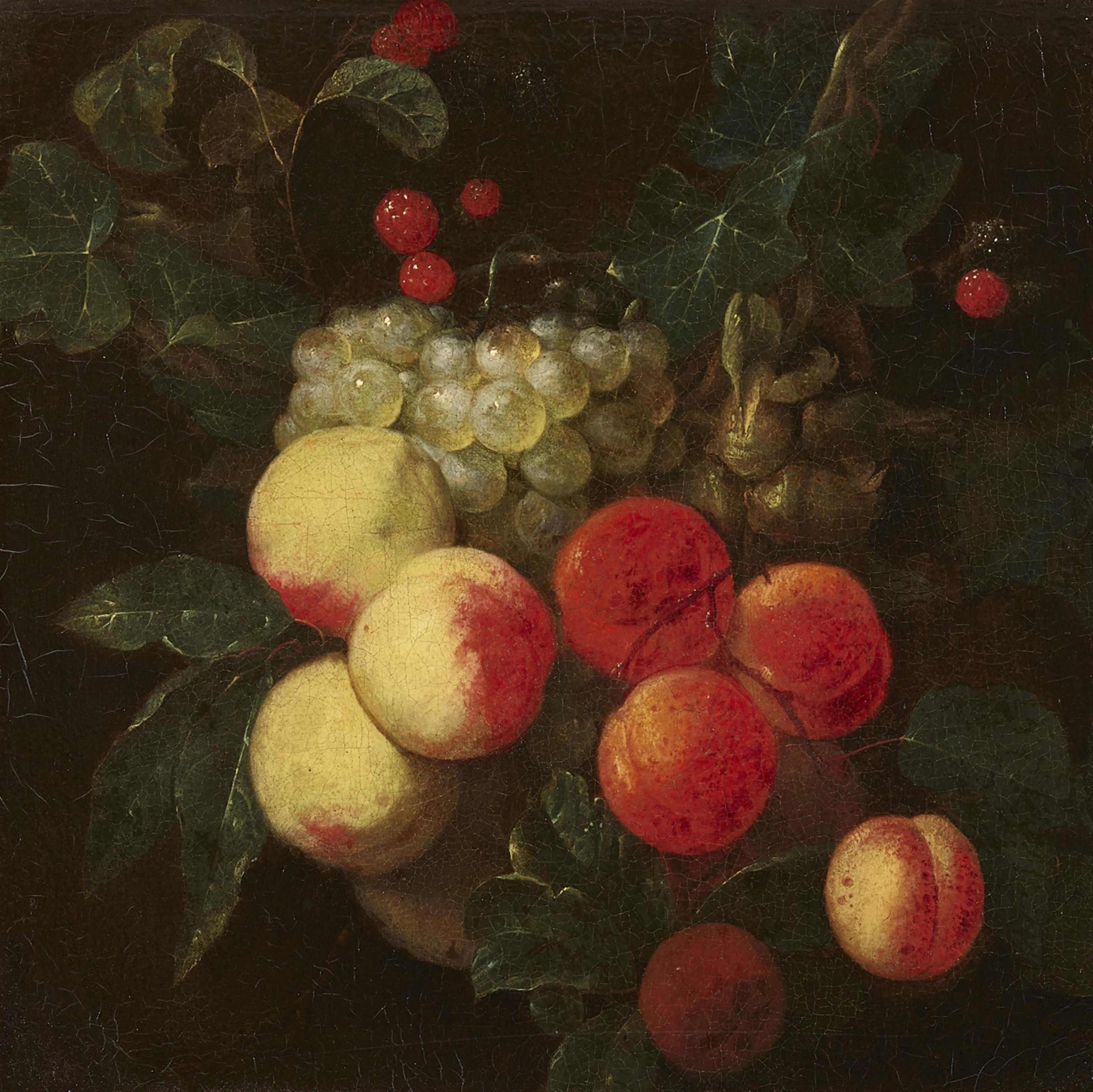 Joris van Son, circle of - Two Still Lifes with Fruit Garlands - image-1