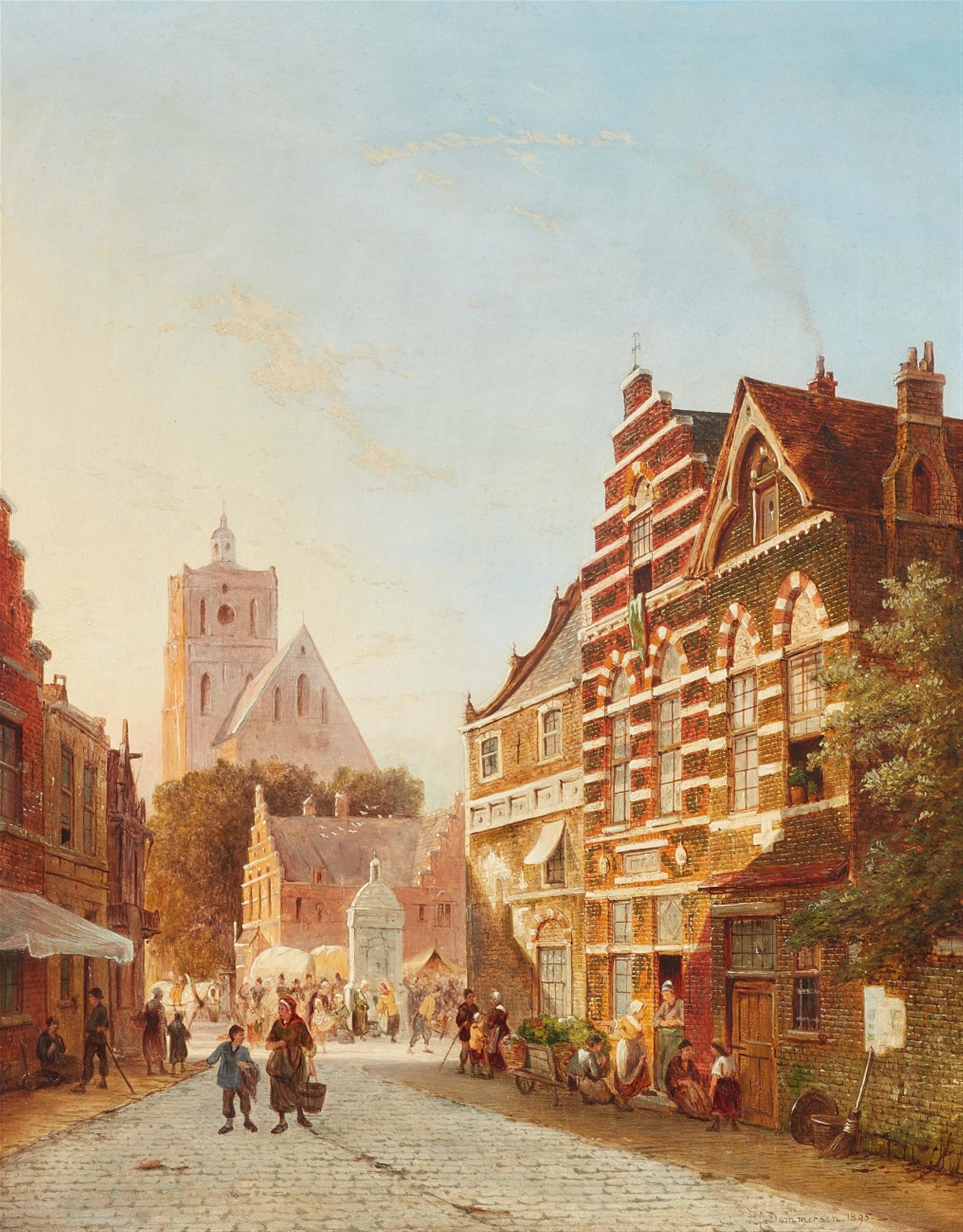 Pieter Cornelis Dommersen - Street in Old Utrecht - image-1