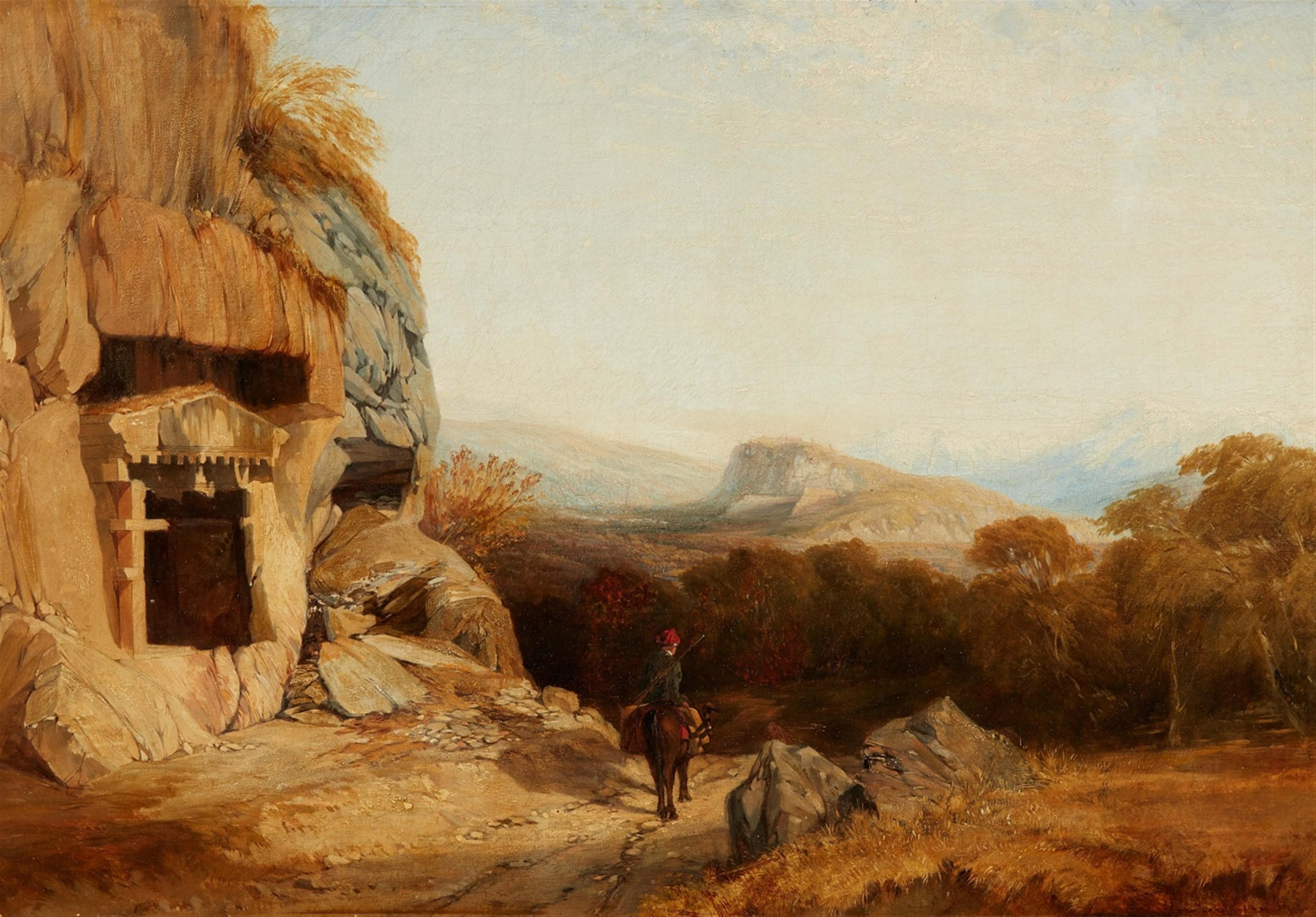 Harry John Johnson - Rock Tomb at Pinara with a View of Xanthos Valley in Asia Minor - image-1