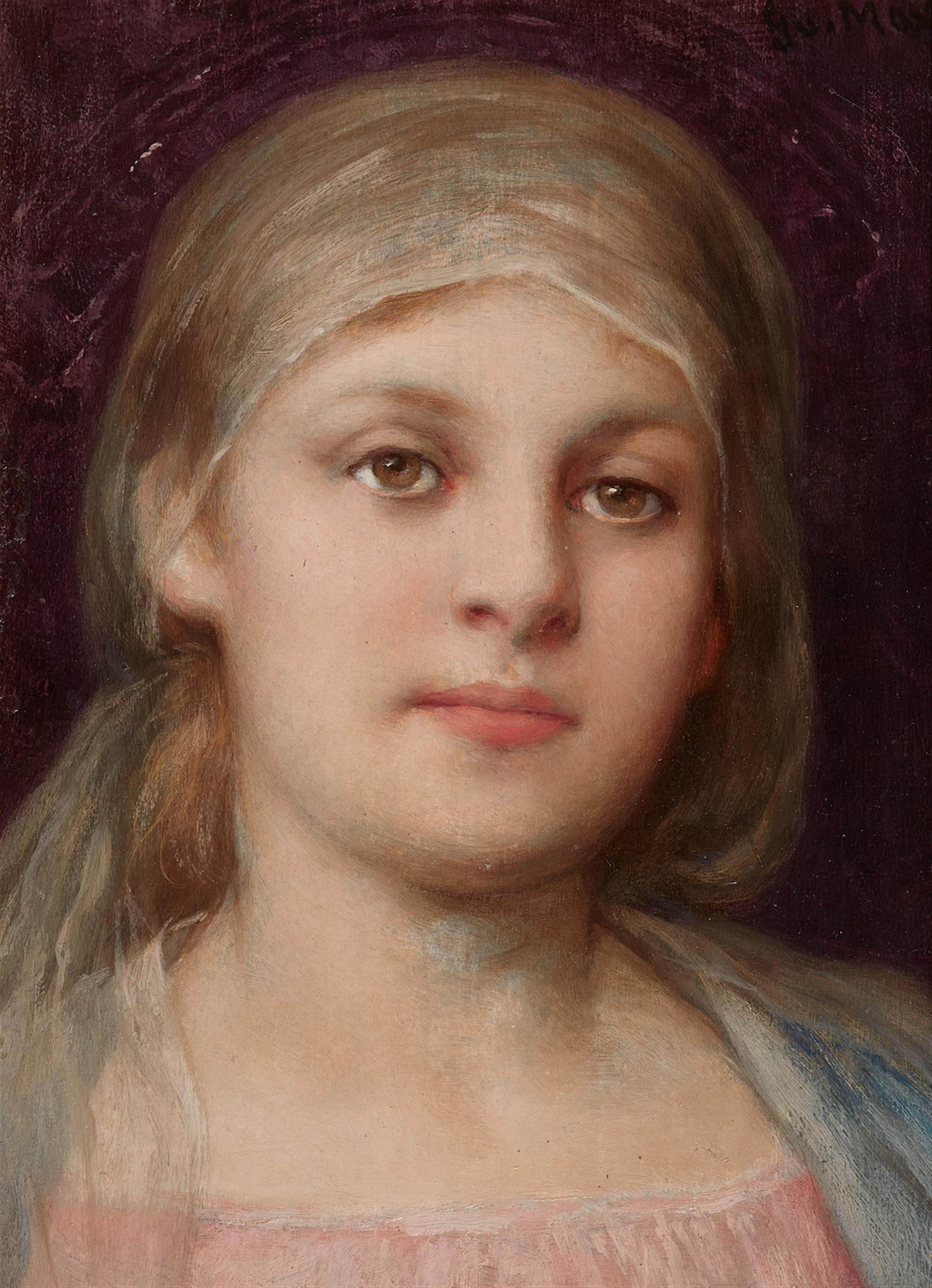 Gabriel von Max - Portrait of a Young Woman - image-1