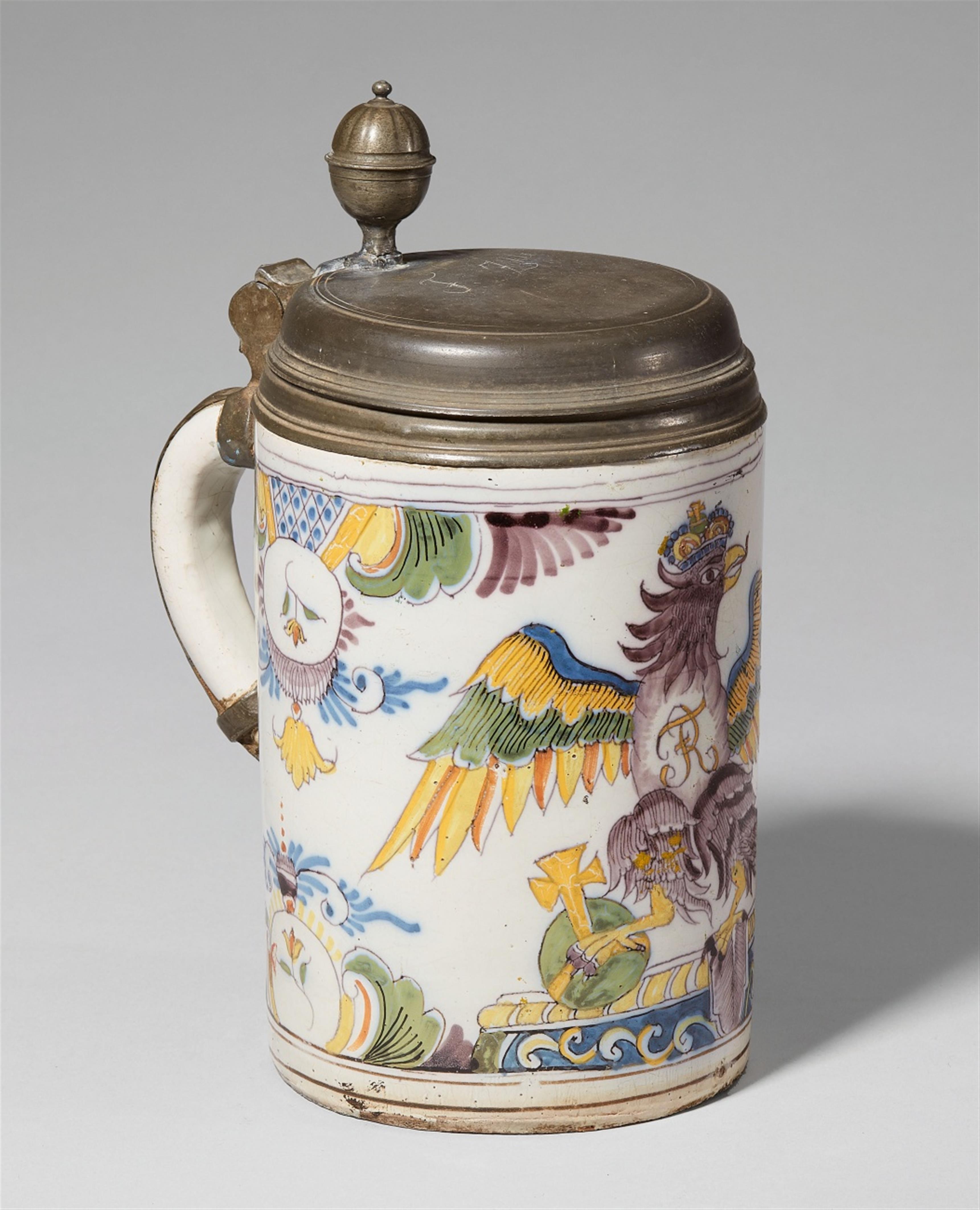 A Berlin faience tankard with the Prussian eagle - image-2