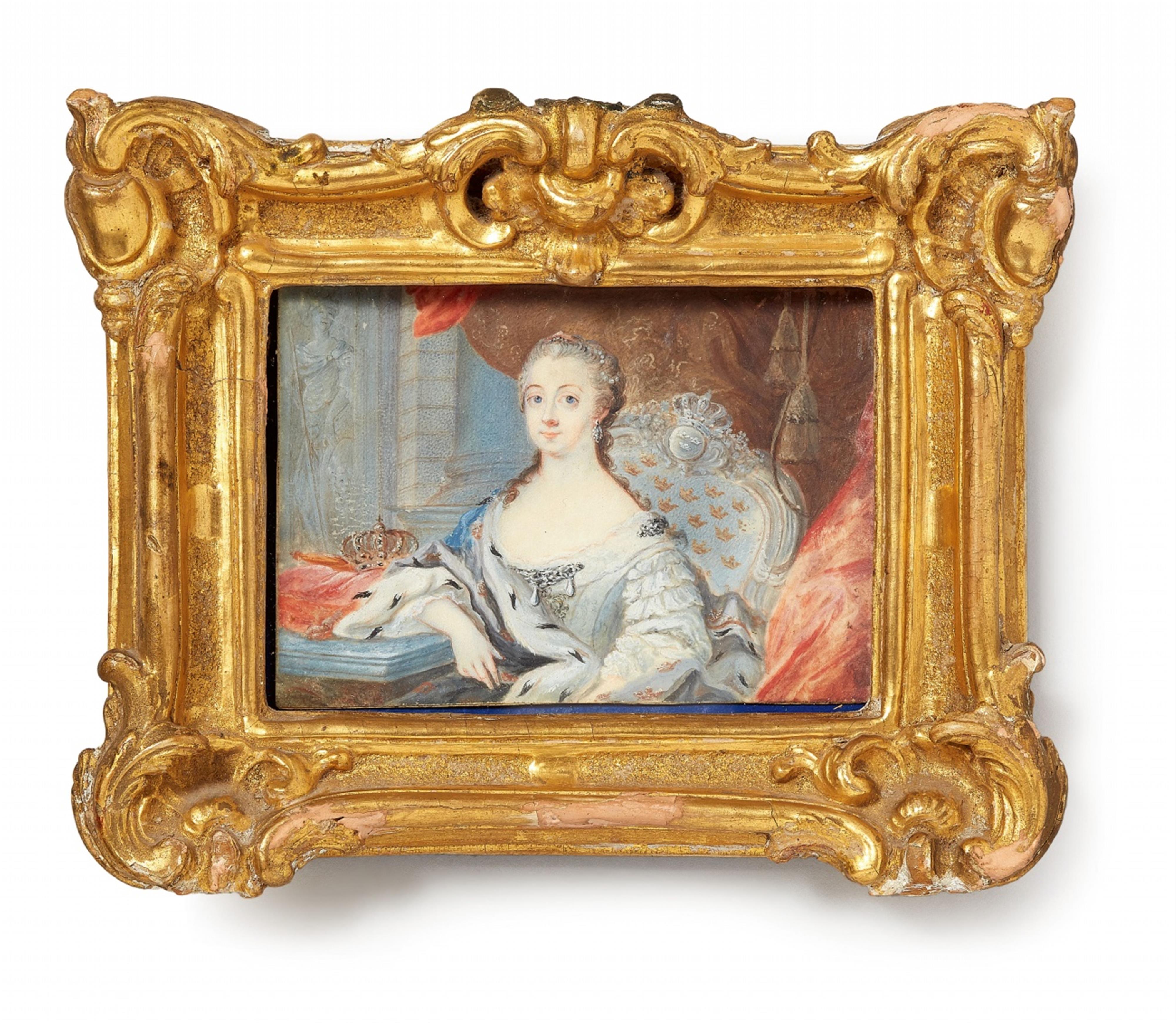 A portrait miniature of Queen Luisa Ulrika of Sweden - image-1