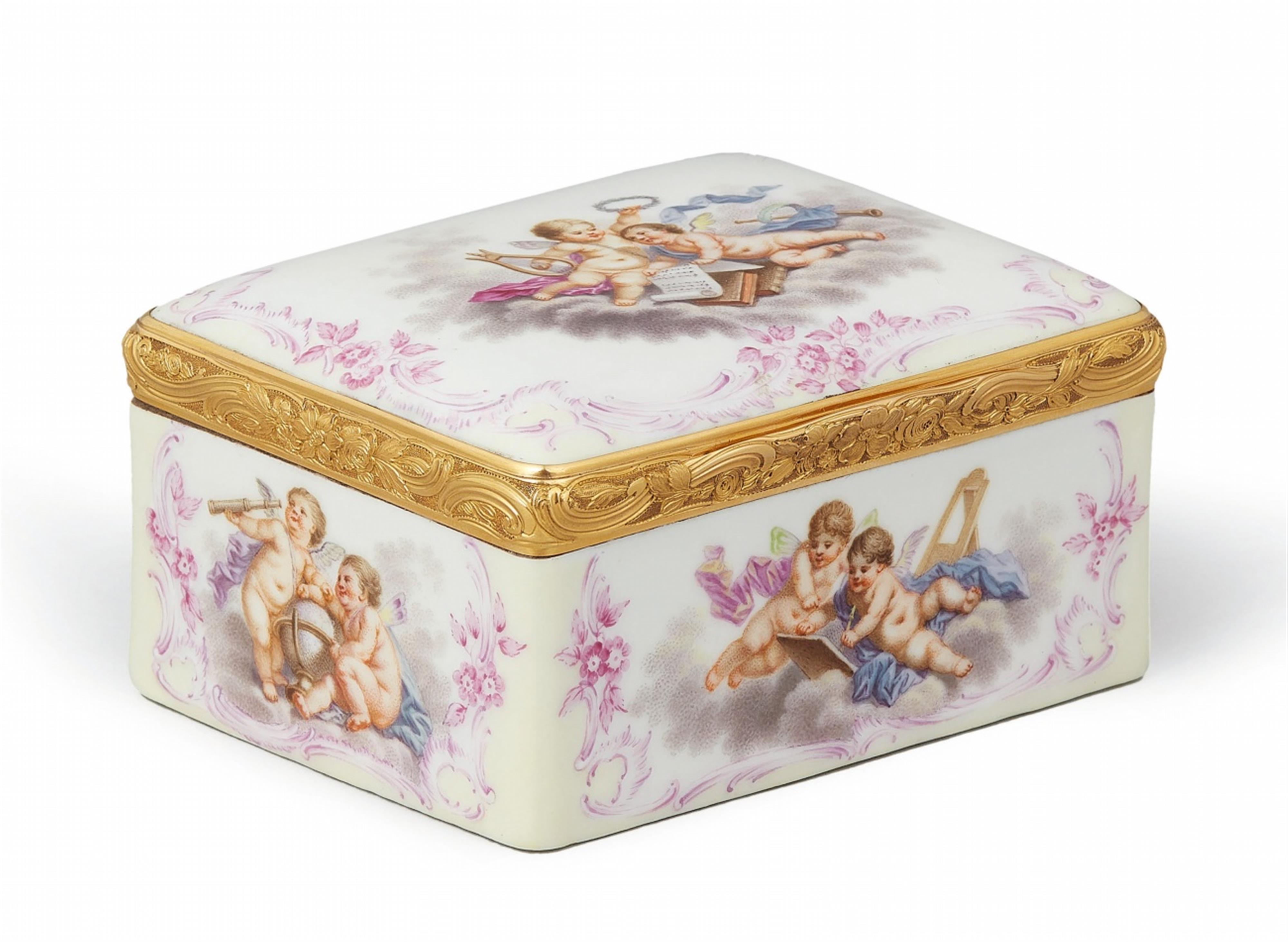 A porcelain snuff box with allegories of the arts and a portrait of Friedrich II - image-3