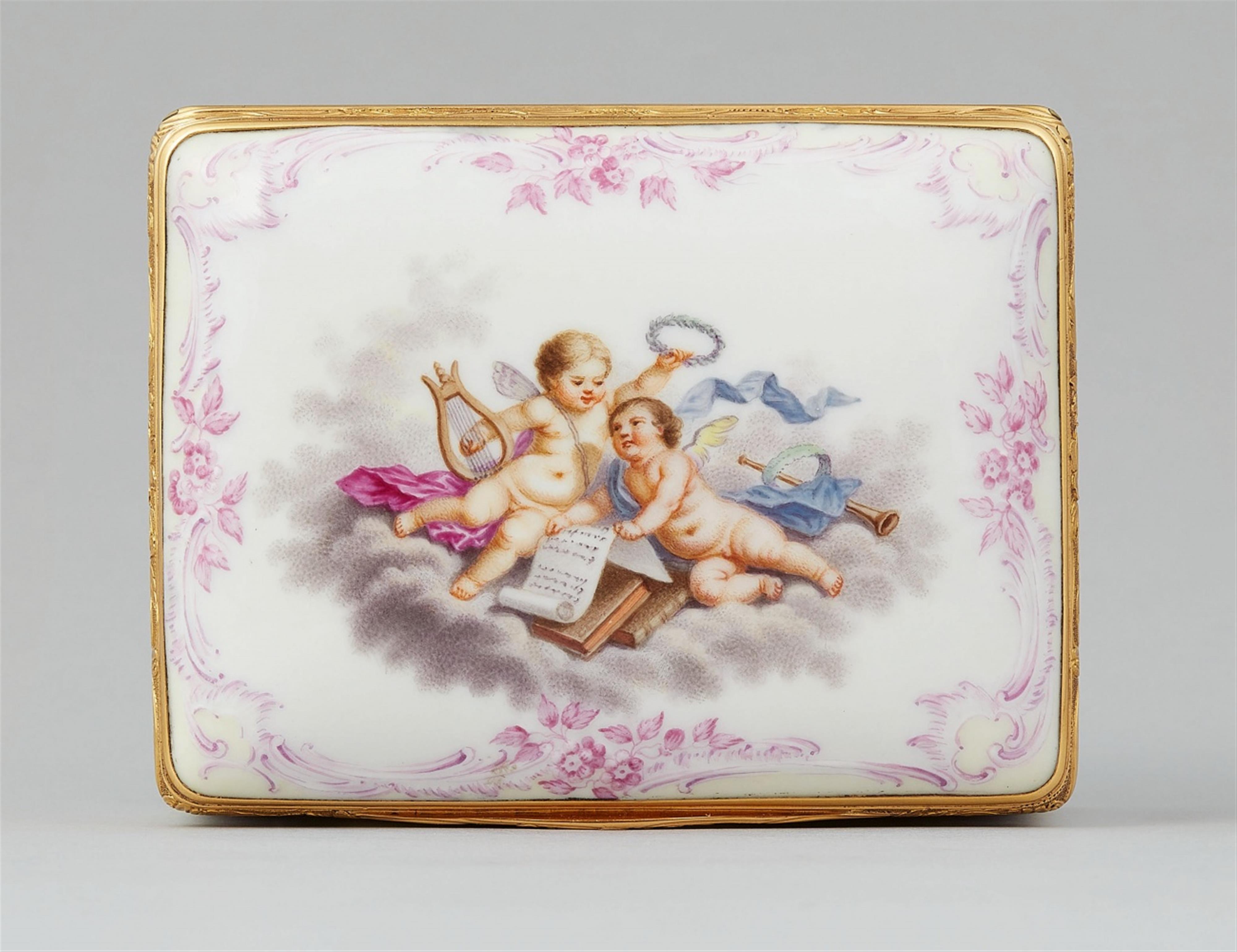 A porcelain snuff box with allegories of the arts and a portrait of Friedrich II - image-4