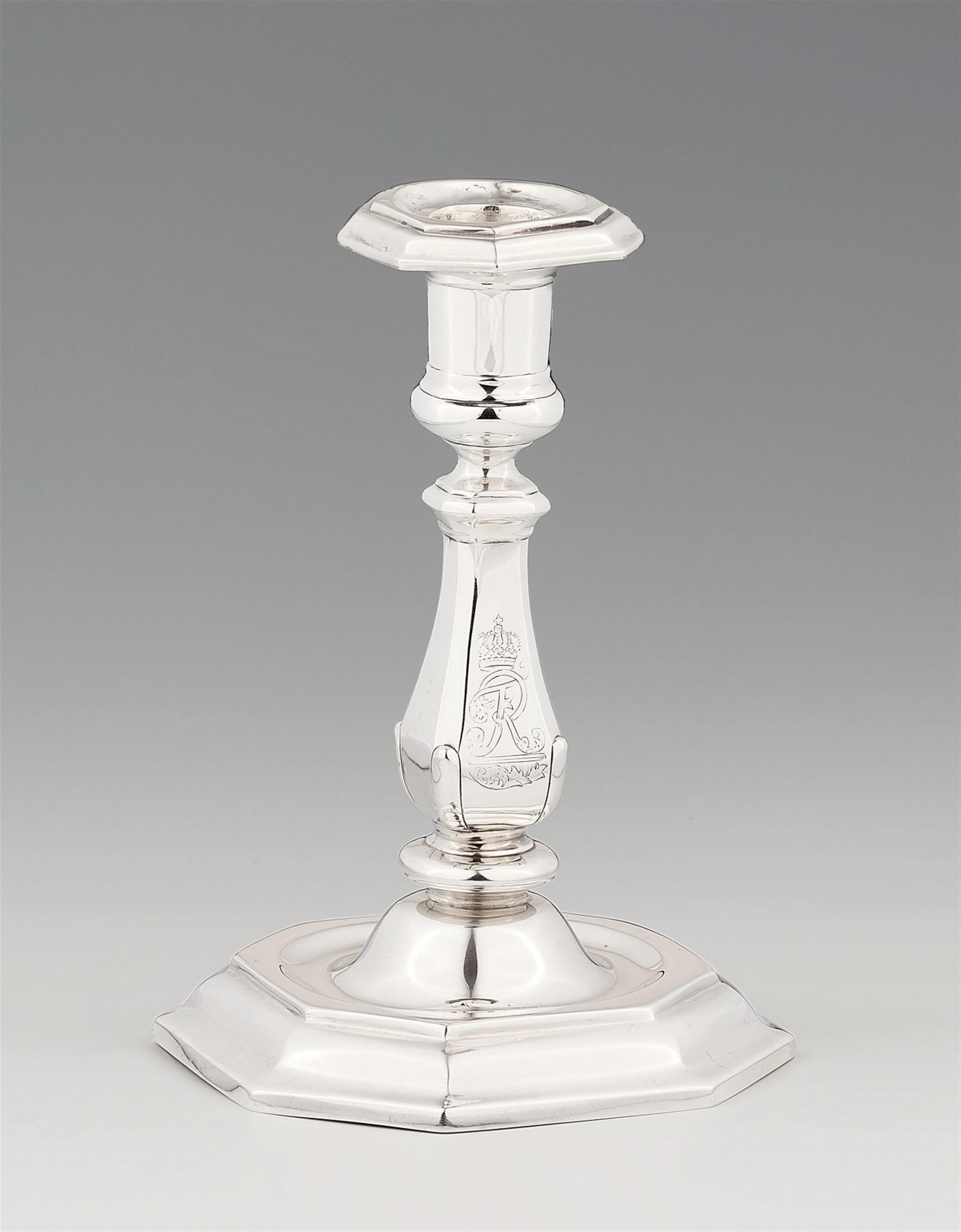 A Berlin silver candlestick from the dinner service of Frederick the Great - image-1