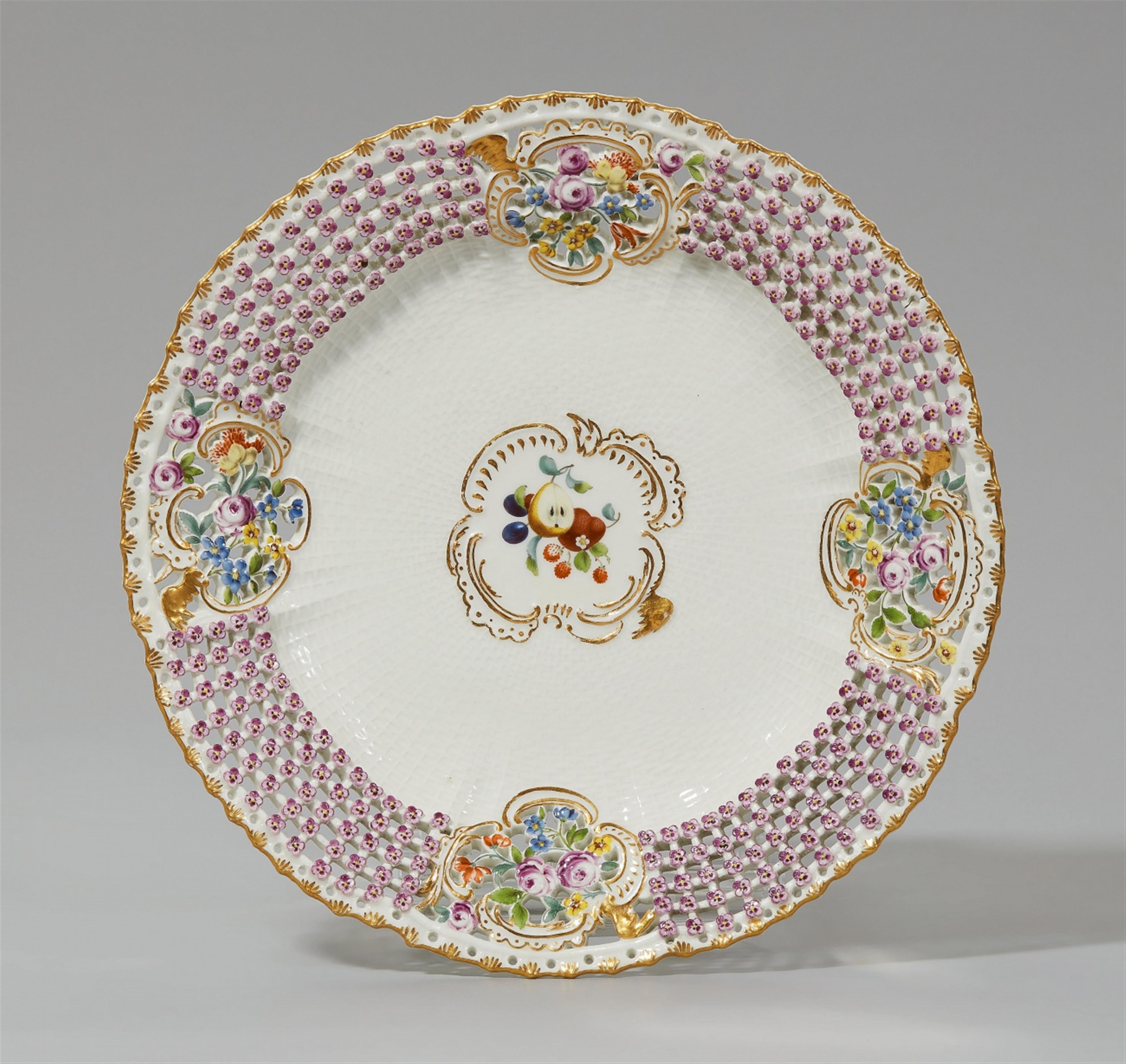 A Meissen porcelain dessert plate from the Schwerin service made for Friedrich II - image-1