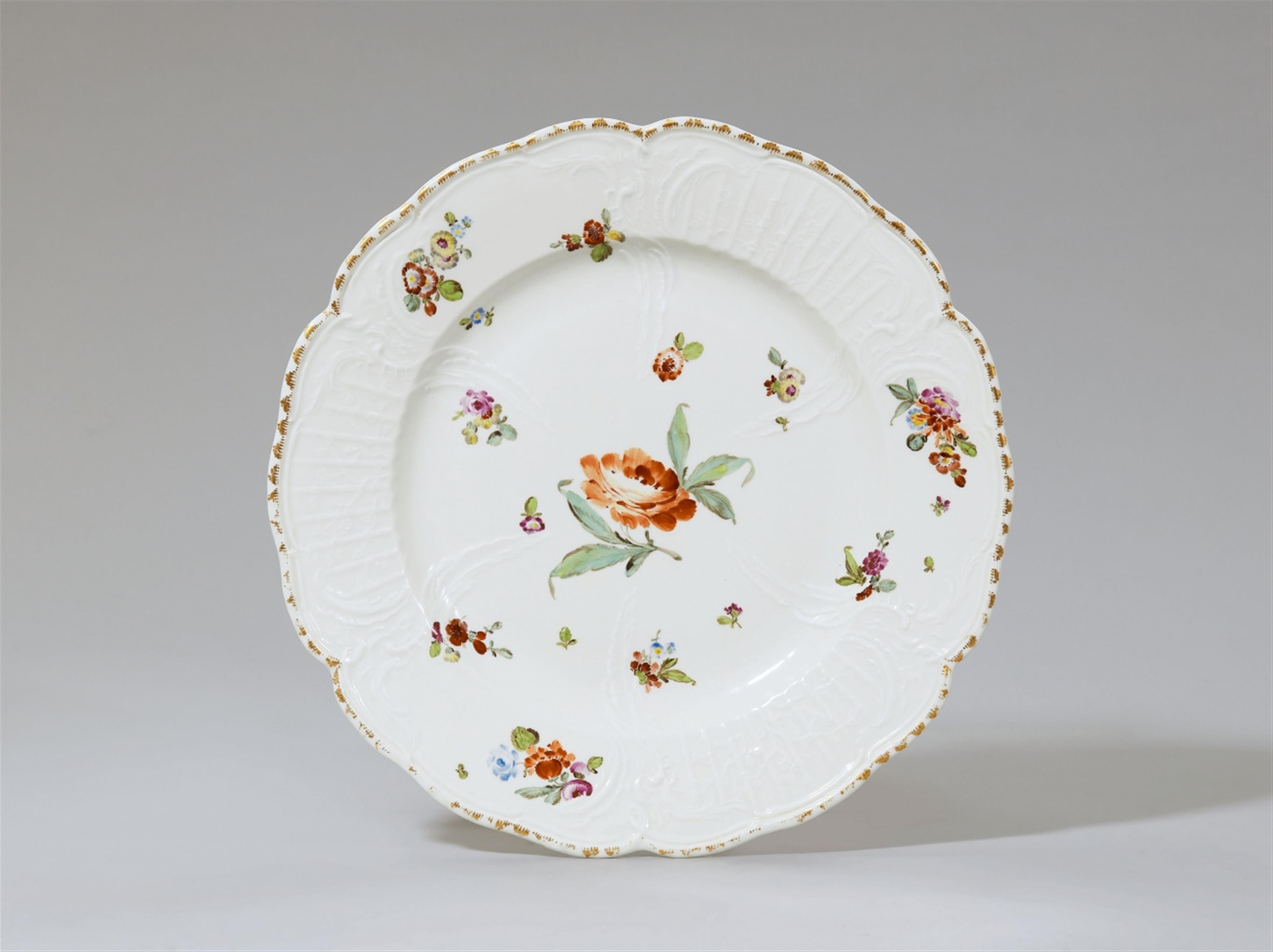 A Berlin KPM porcelain dinner plate from the service for the General de la Motte Fouqué - image-1