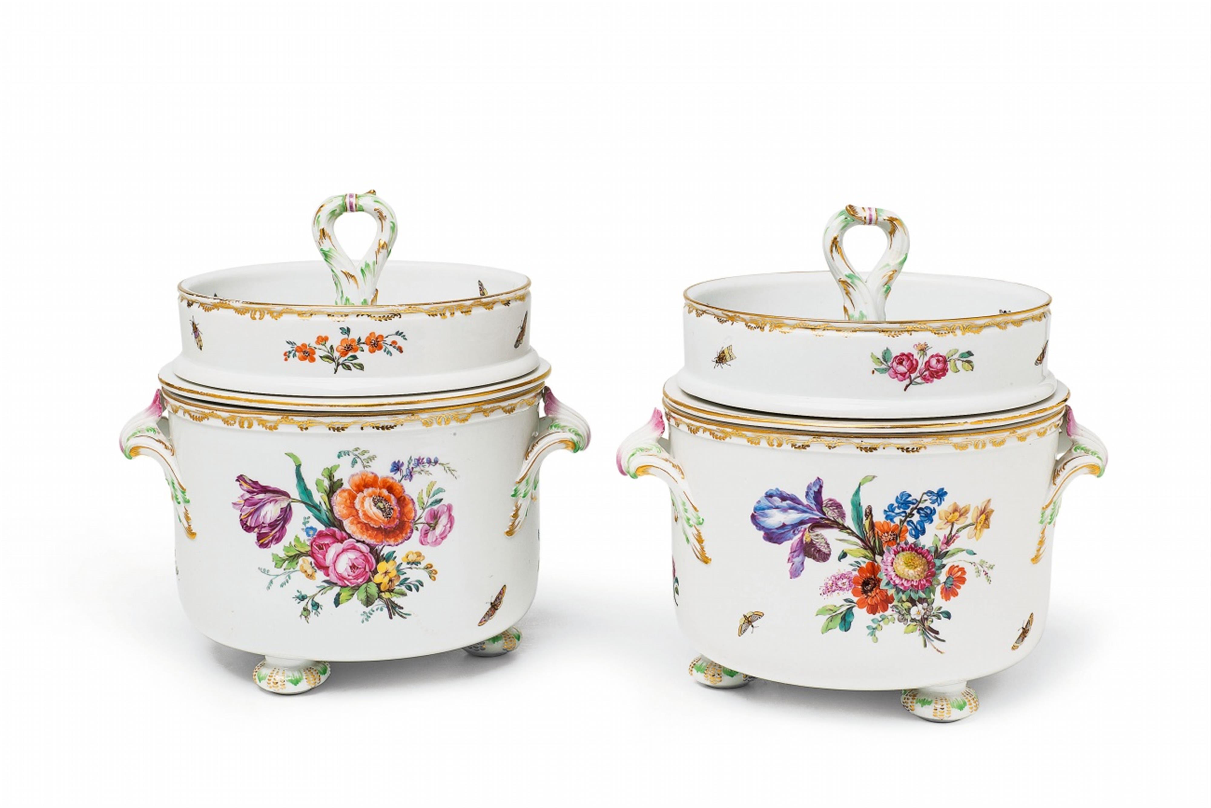 A pair of Berlin KPM porcelain cooling vessels made for Berlin Palace - image-1