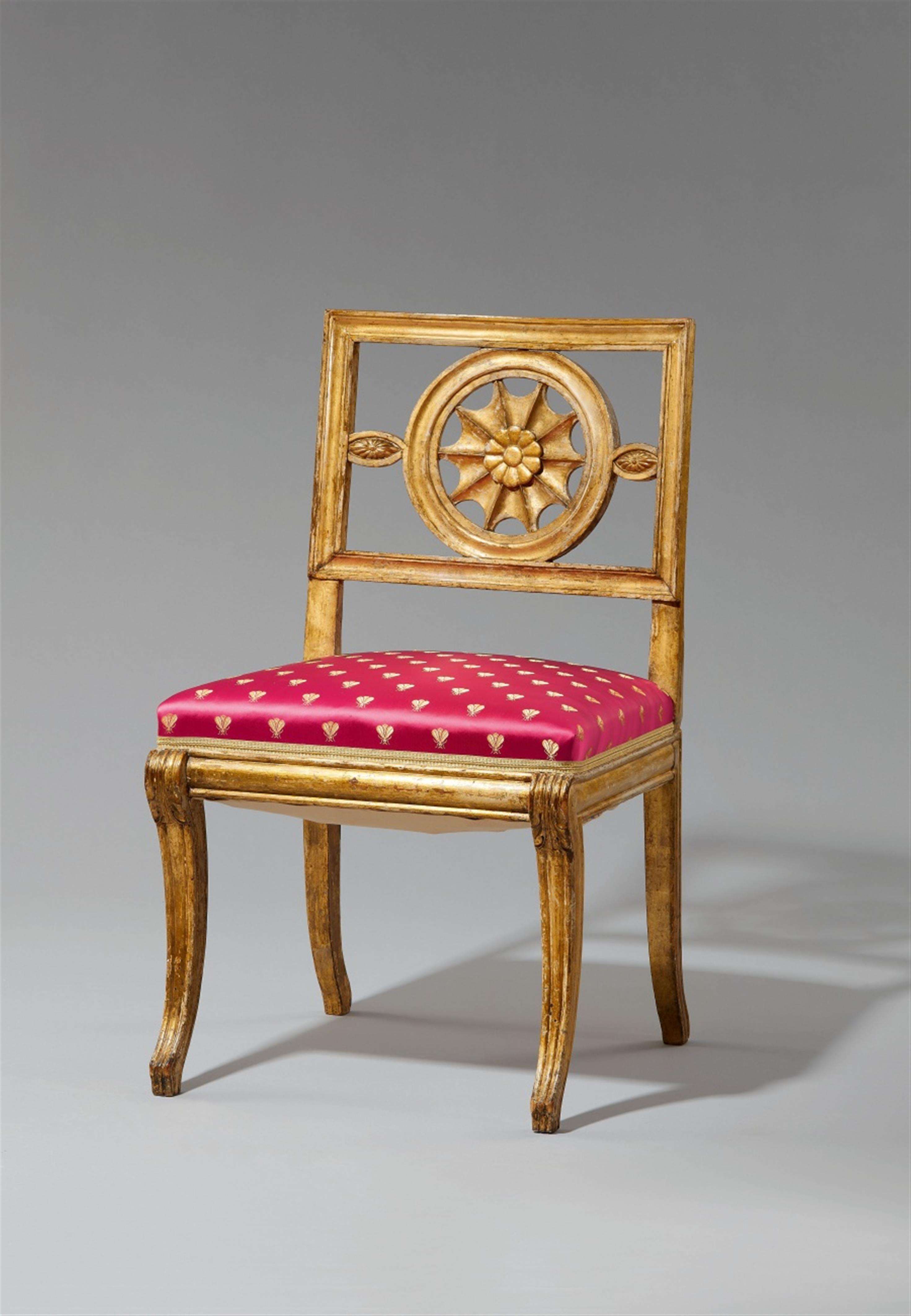 A Neoclassical giltwood chair - image-1