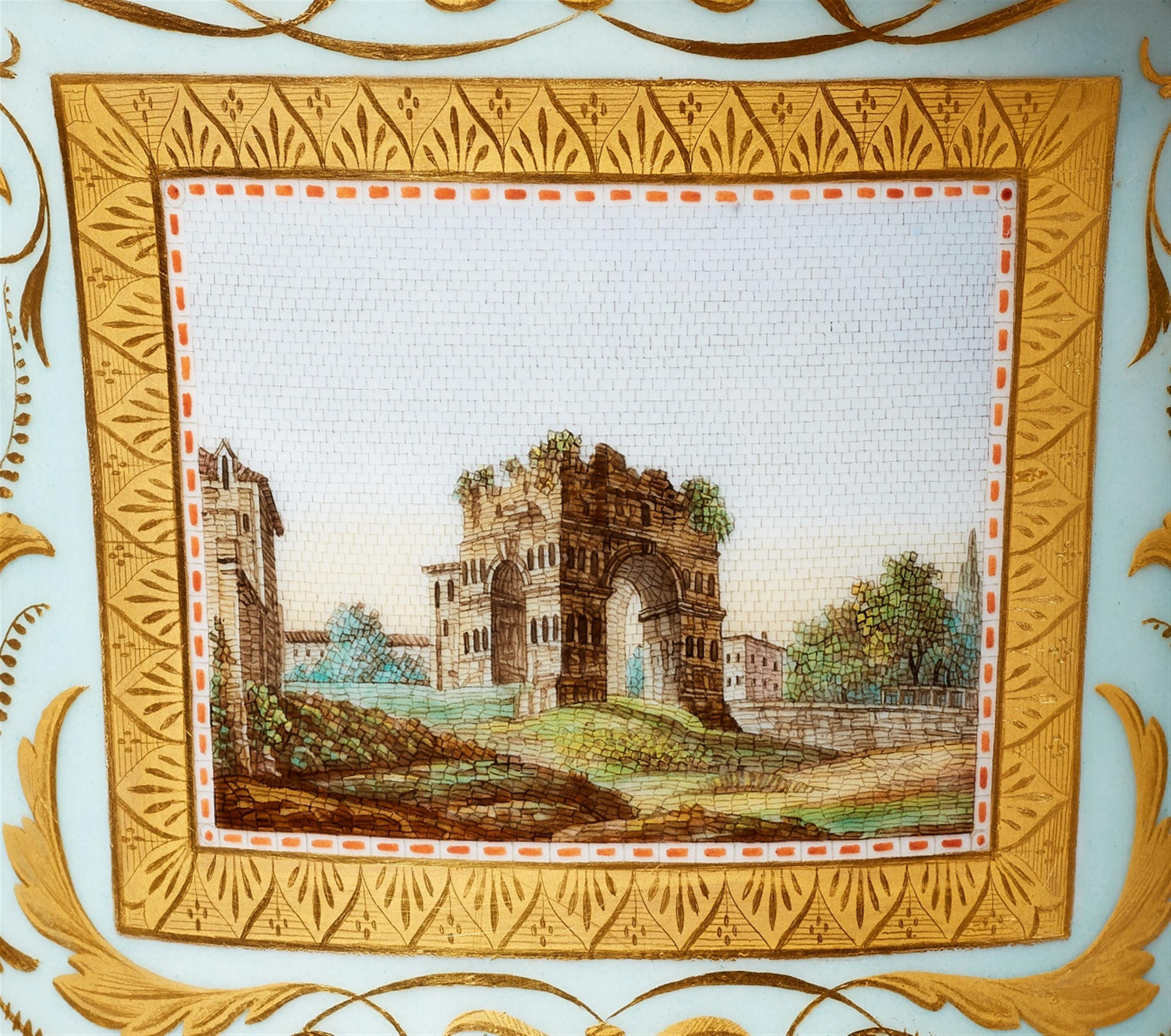 A rare Berlin KPM porcelain vase with ruins in micromosaic technique - image-5