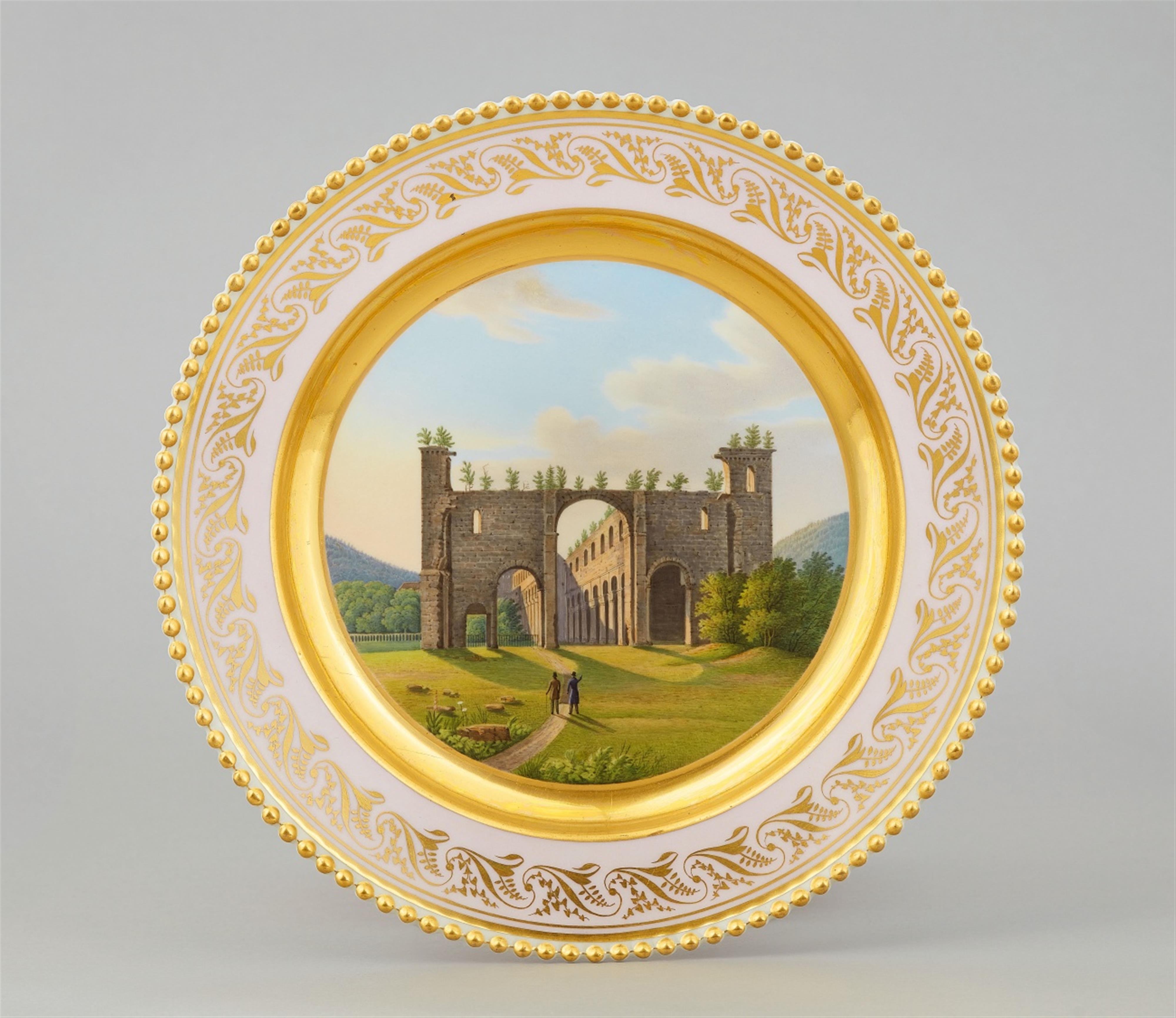 A Berlin KPM porcelain plate with a view of the "Paulinzelle" - image-1