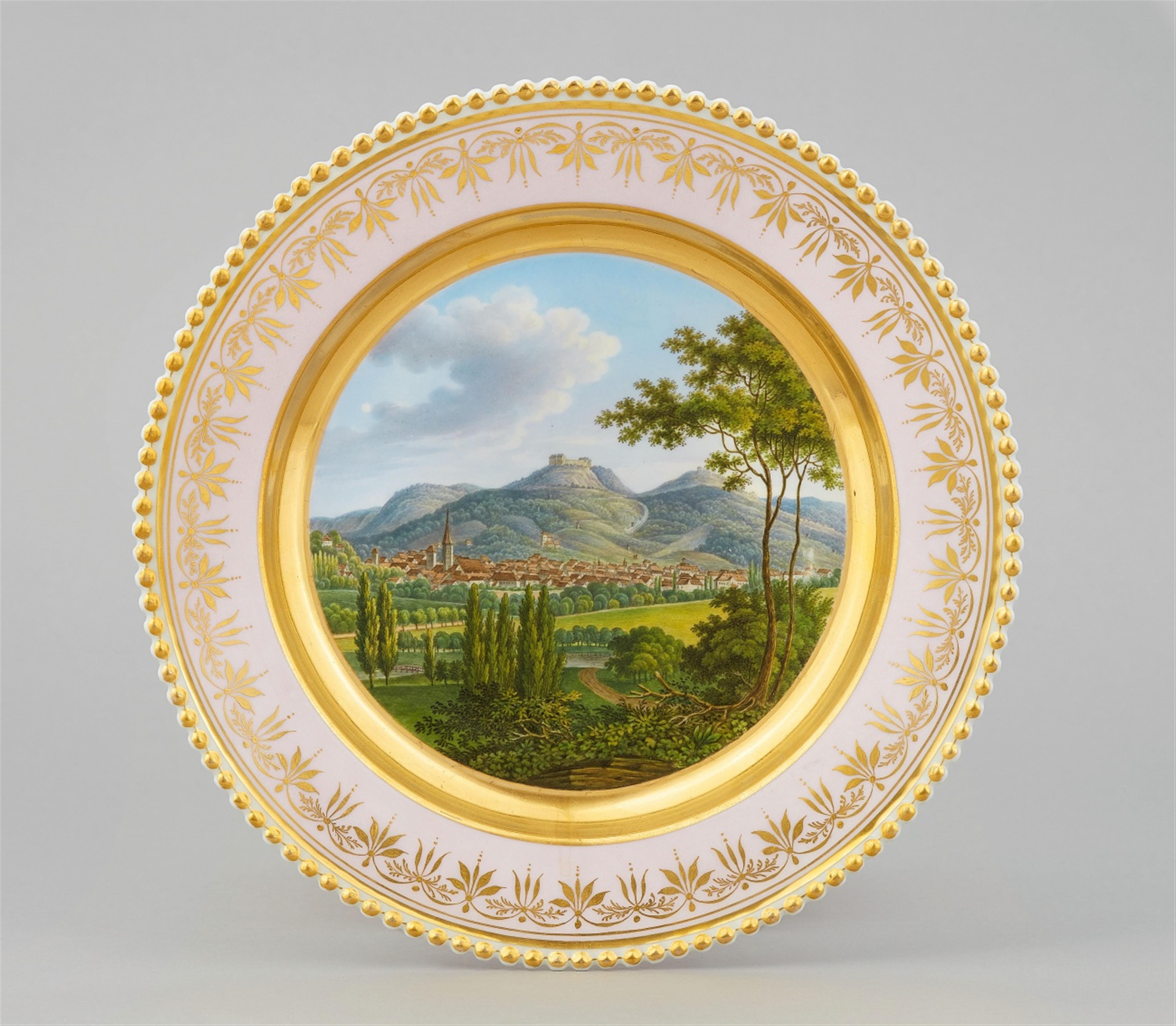 A Berlin KPM porcelain plate with a view of Eisenach - image-1