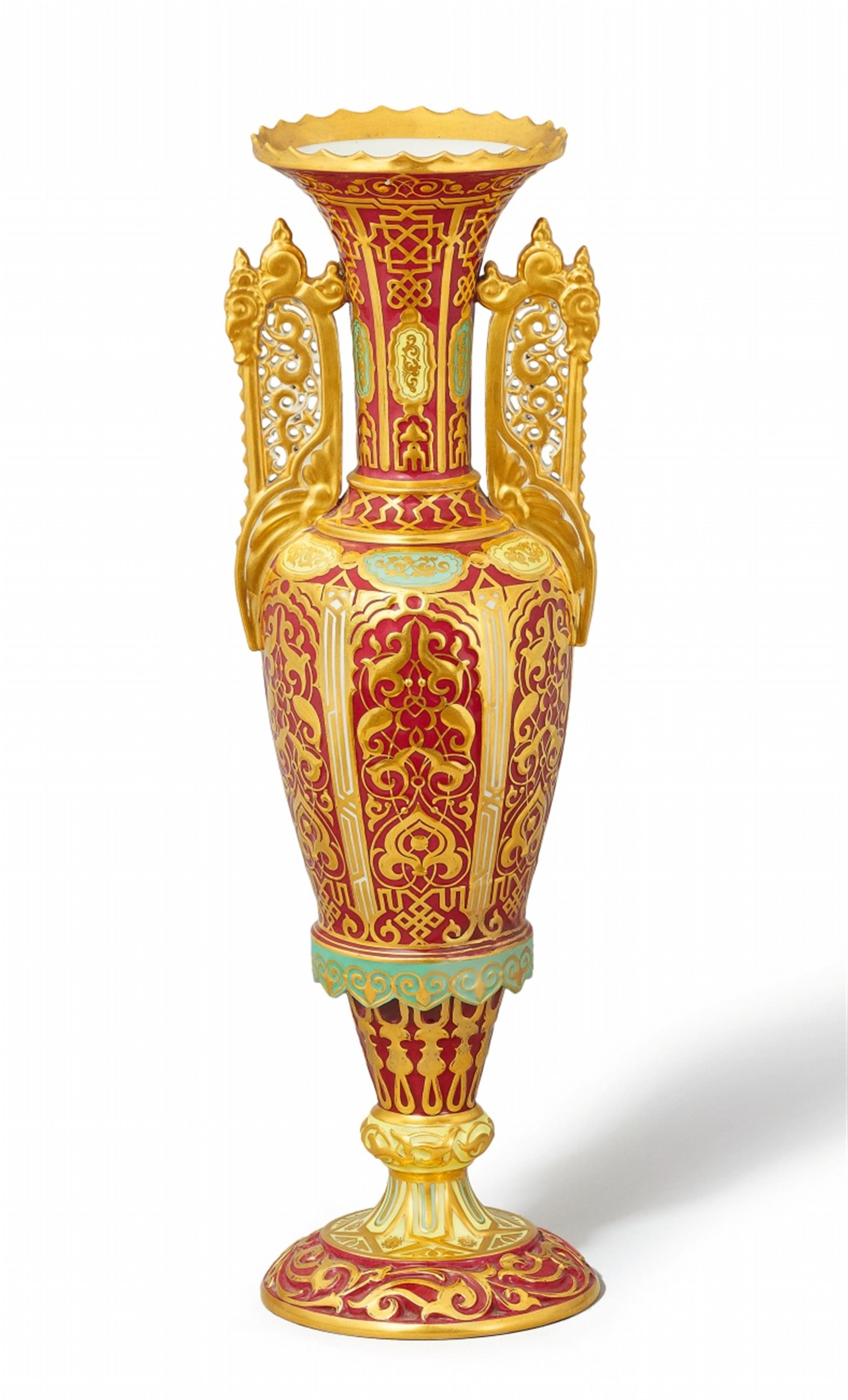 A Berlin KPM porcelain vase in the Moorish taste - image-1