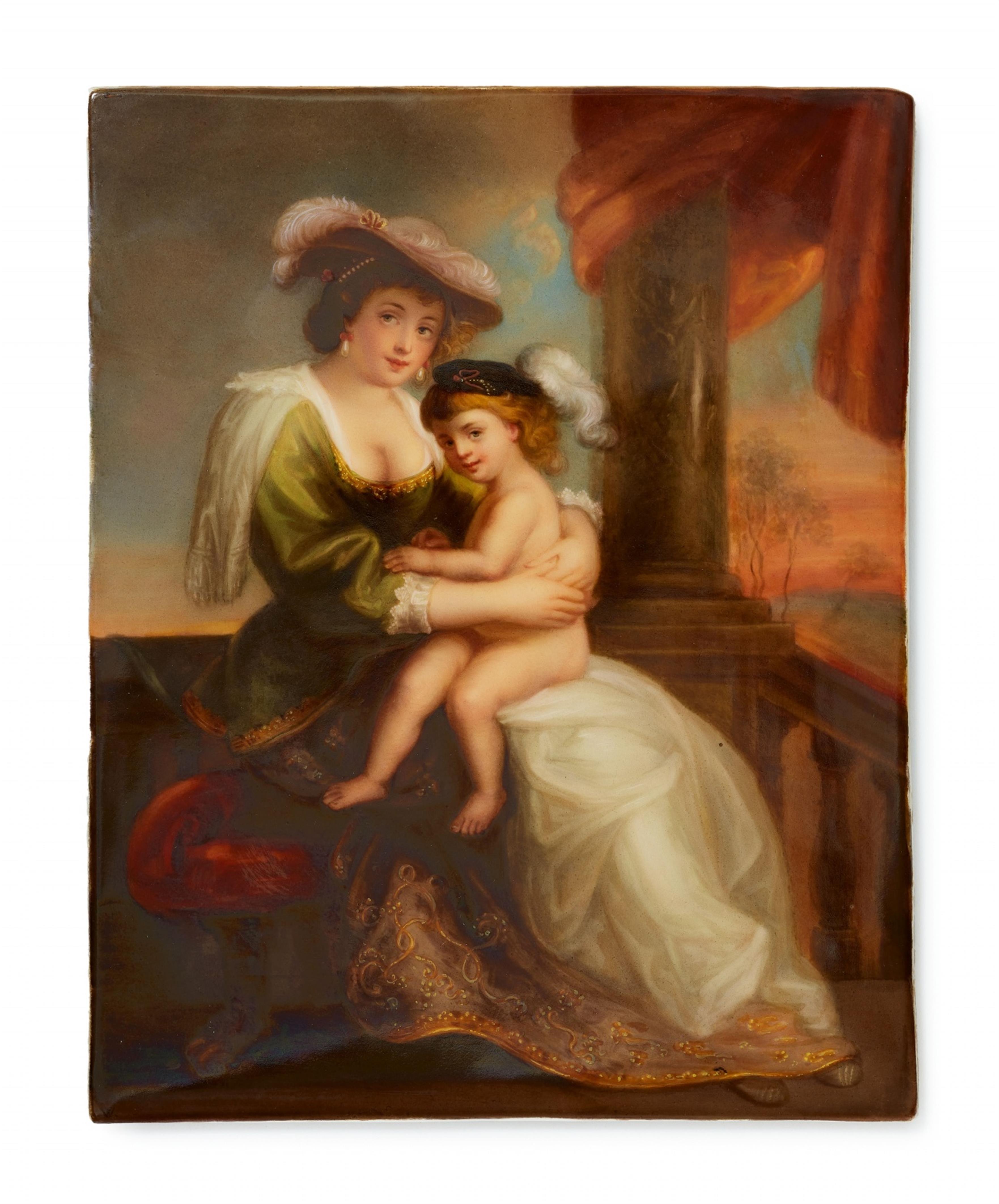 Bildplatte mit Gemäldekopie nach Peter Paul Rubens - image-1