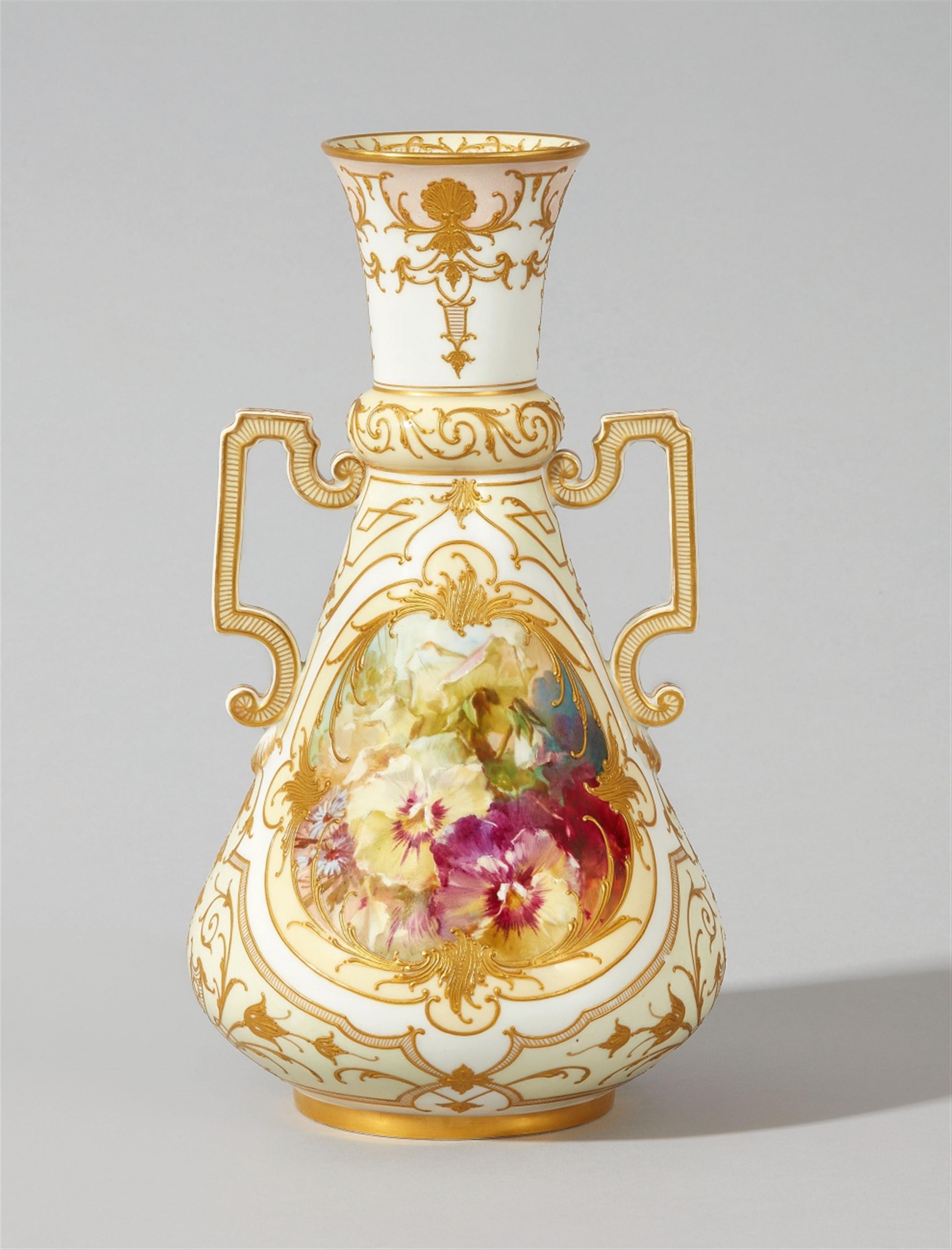 A Berlin KPM porcelain vase with a pâte-sur-pâte portrait - image-1