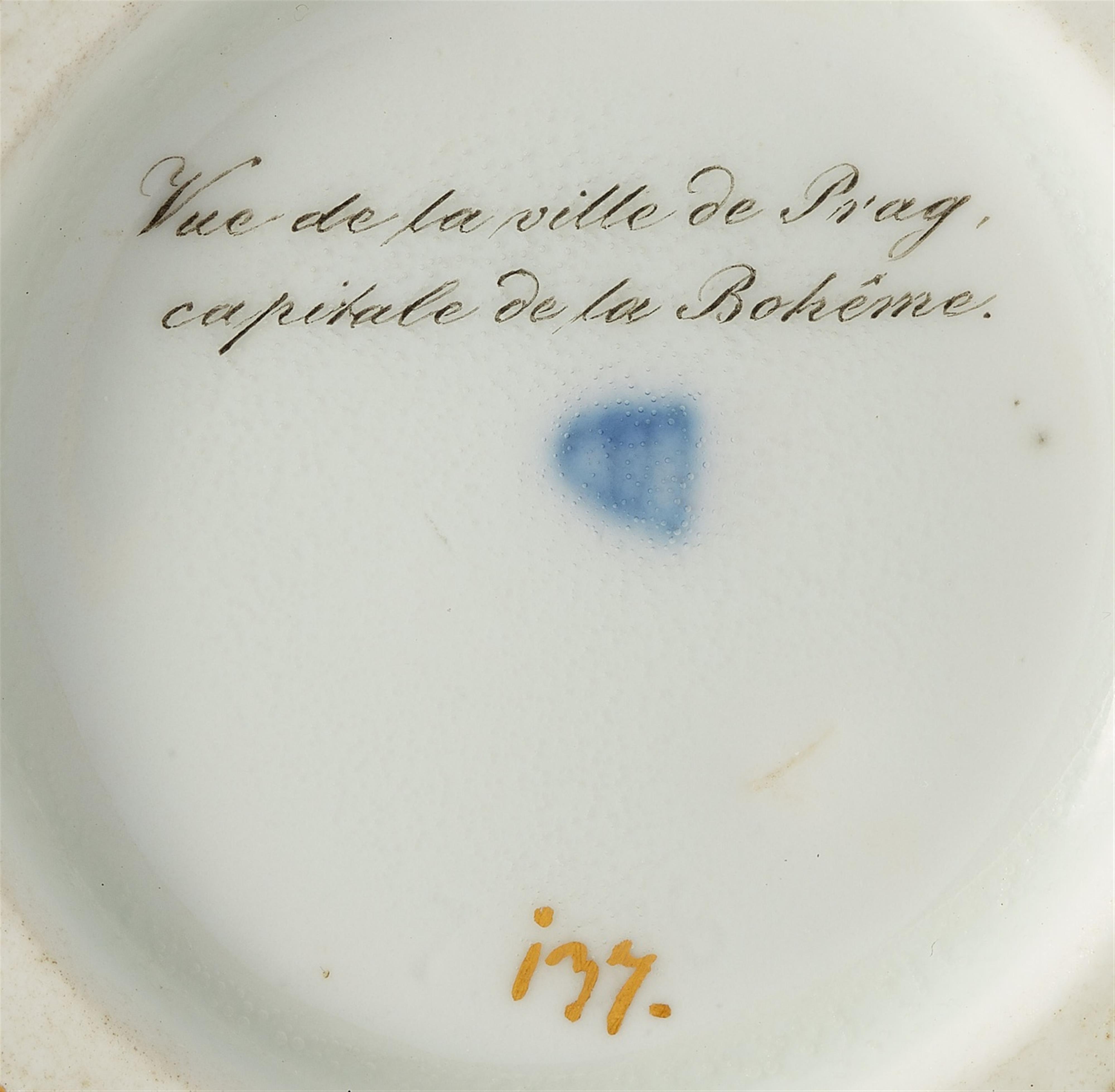 A Vienna porcelain cup and saucer with a view of Dresden - image-4