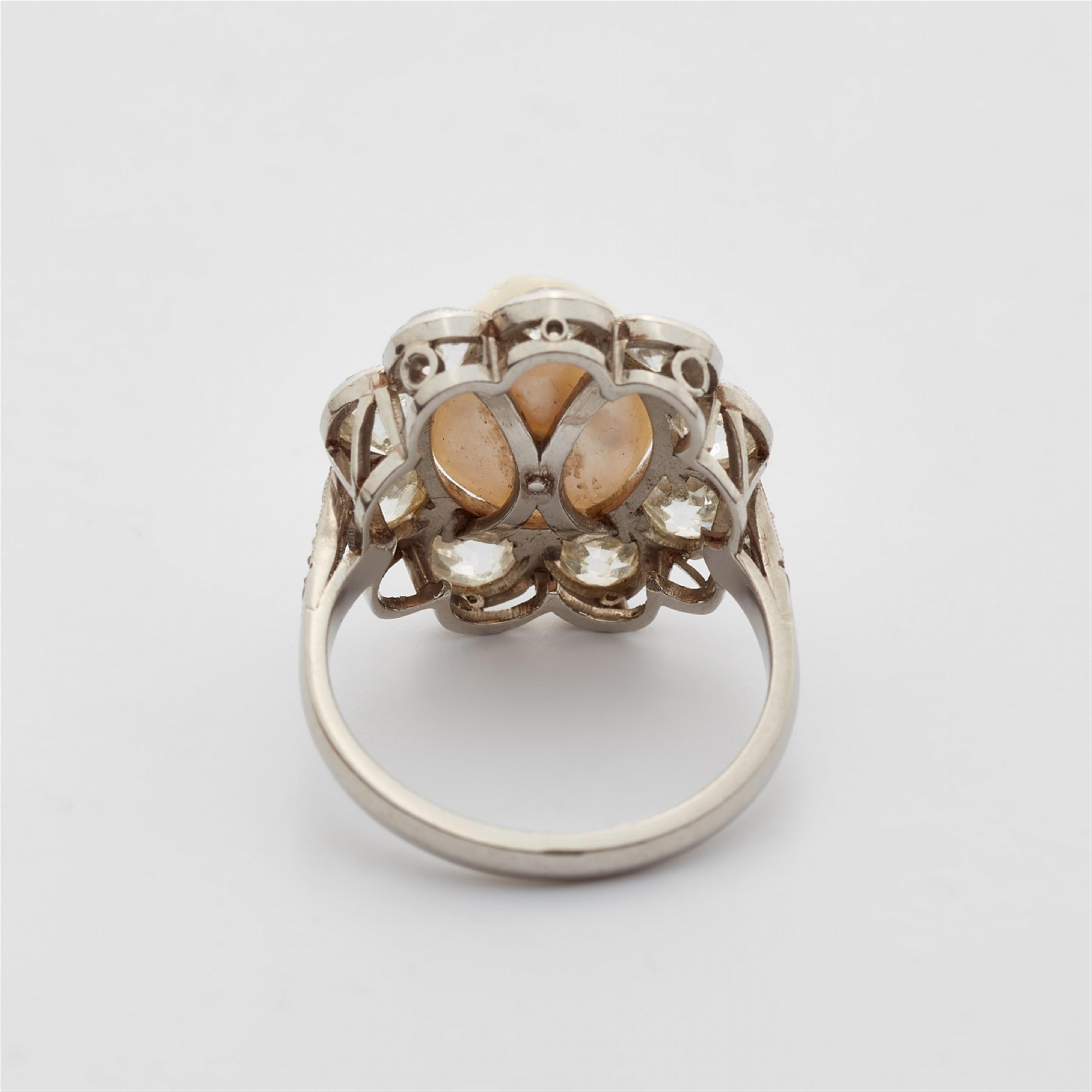 A Belle Epoque diamond and pearl ring - image-3