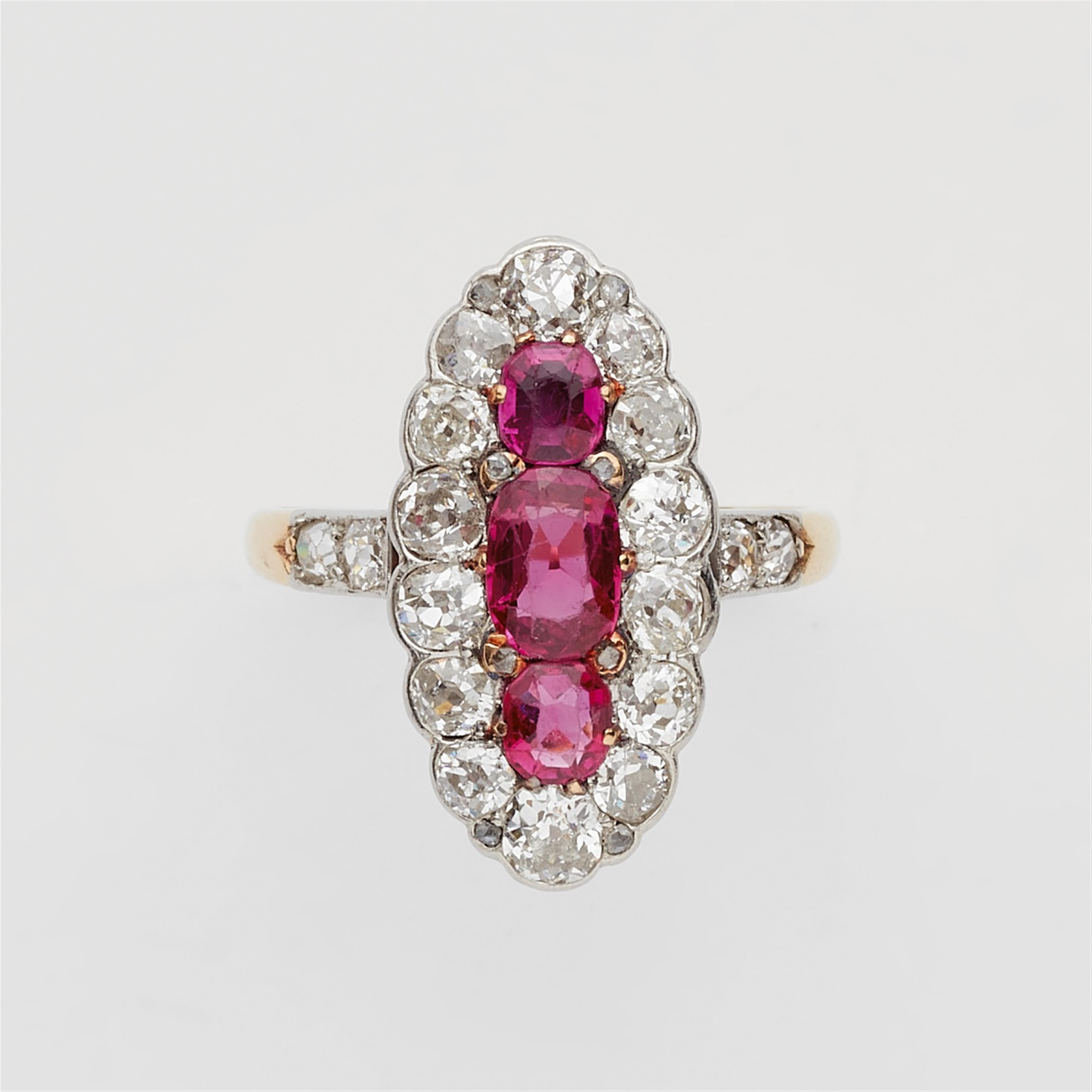 A Belle Epoque diamond and ruby ring - image-1