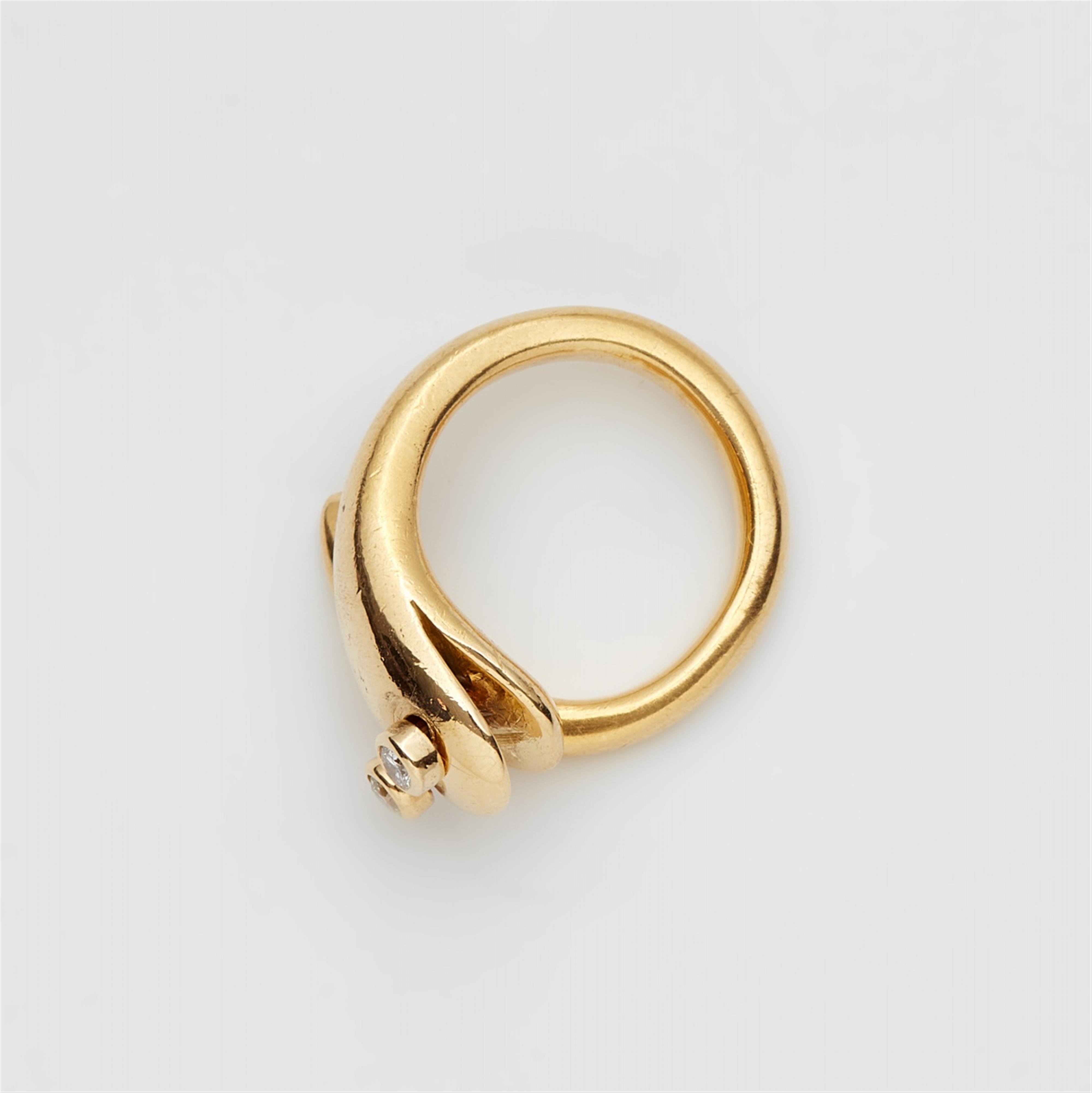 An 18k gold and diamond snake ring - image-2