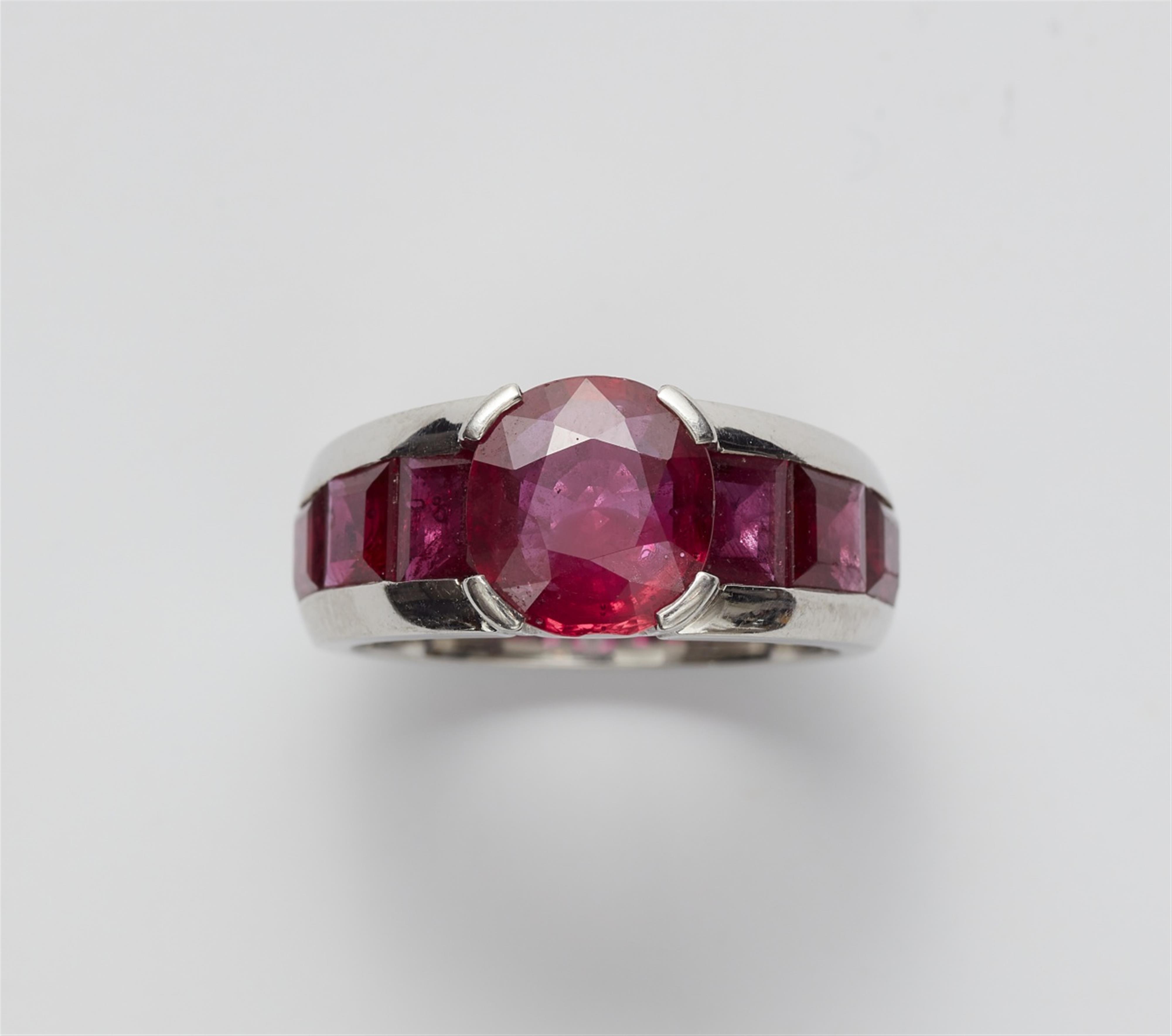 A platinum and ruby ring - image-4