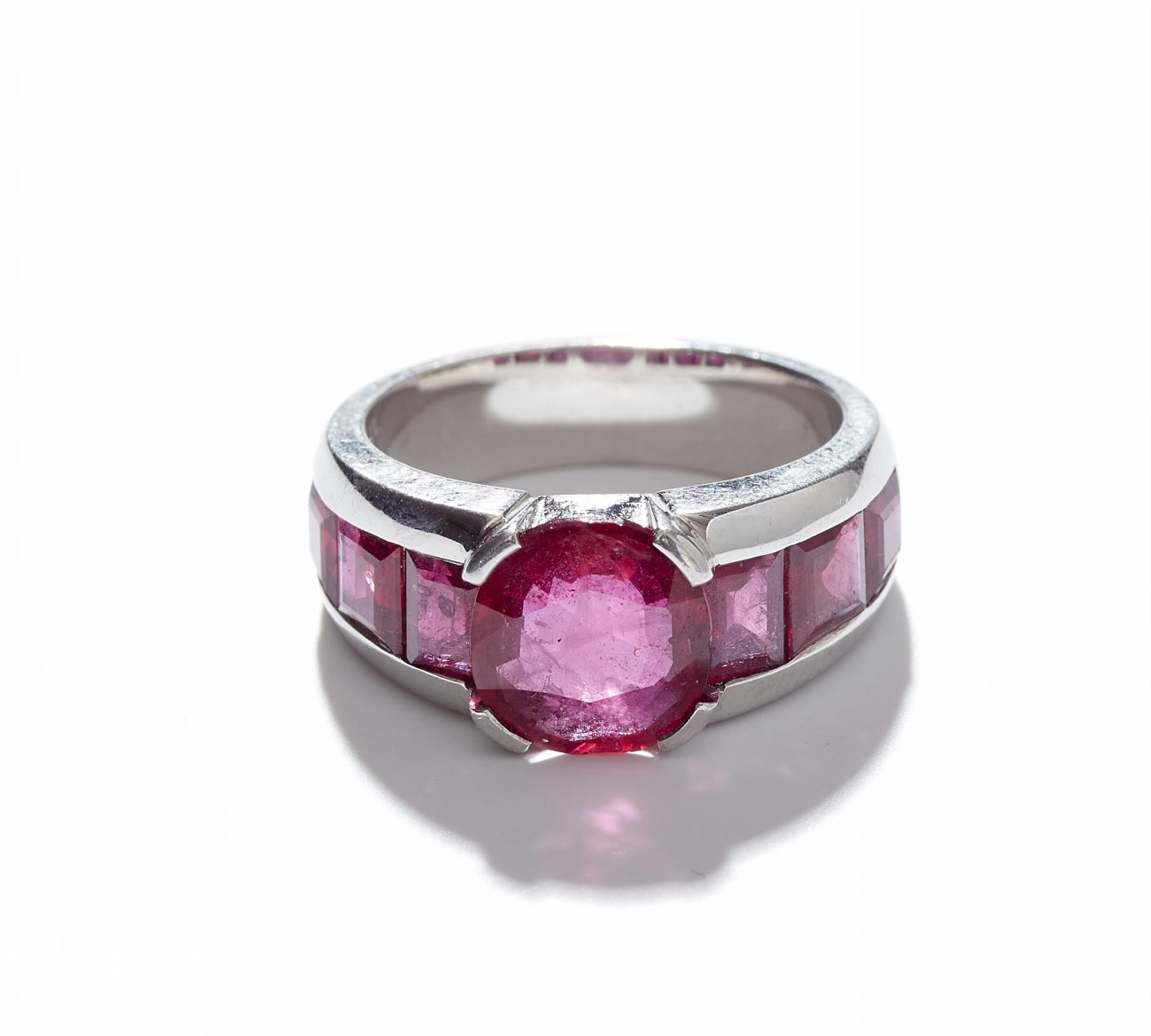 A platinum and ruby ring - image-6