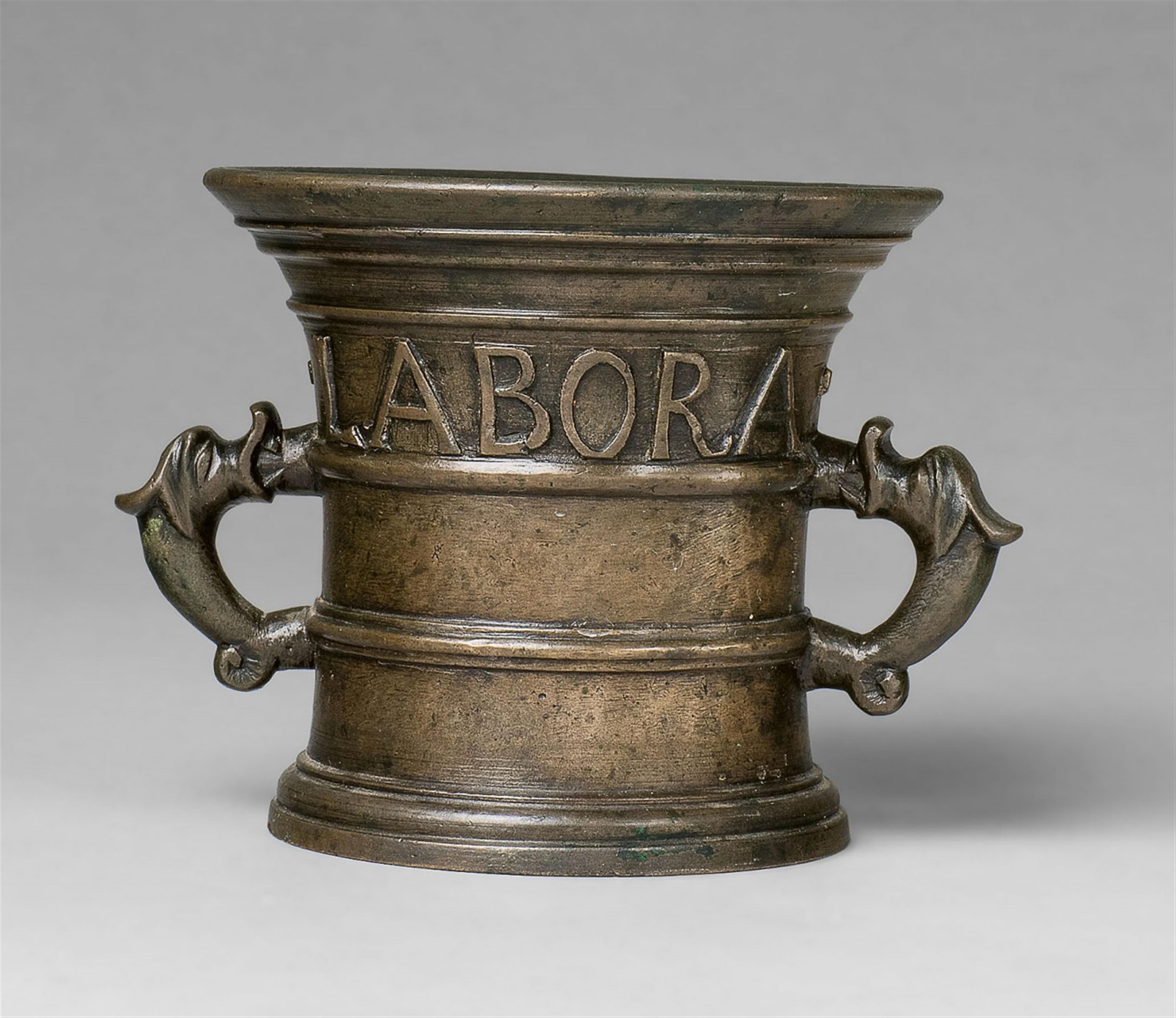A mortar inscribed “Ora et Labora” - image-1