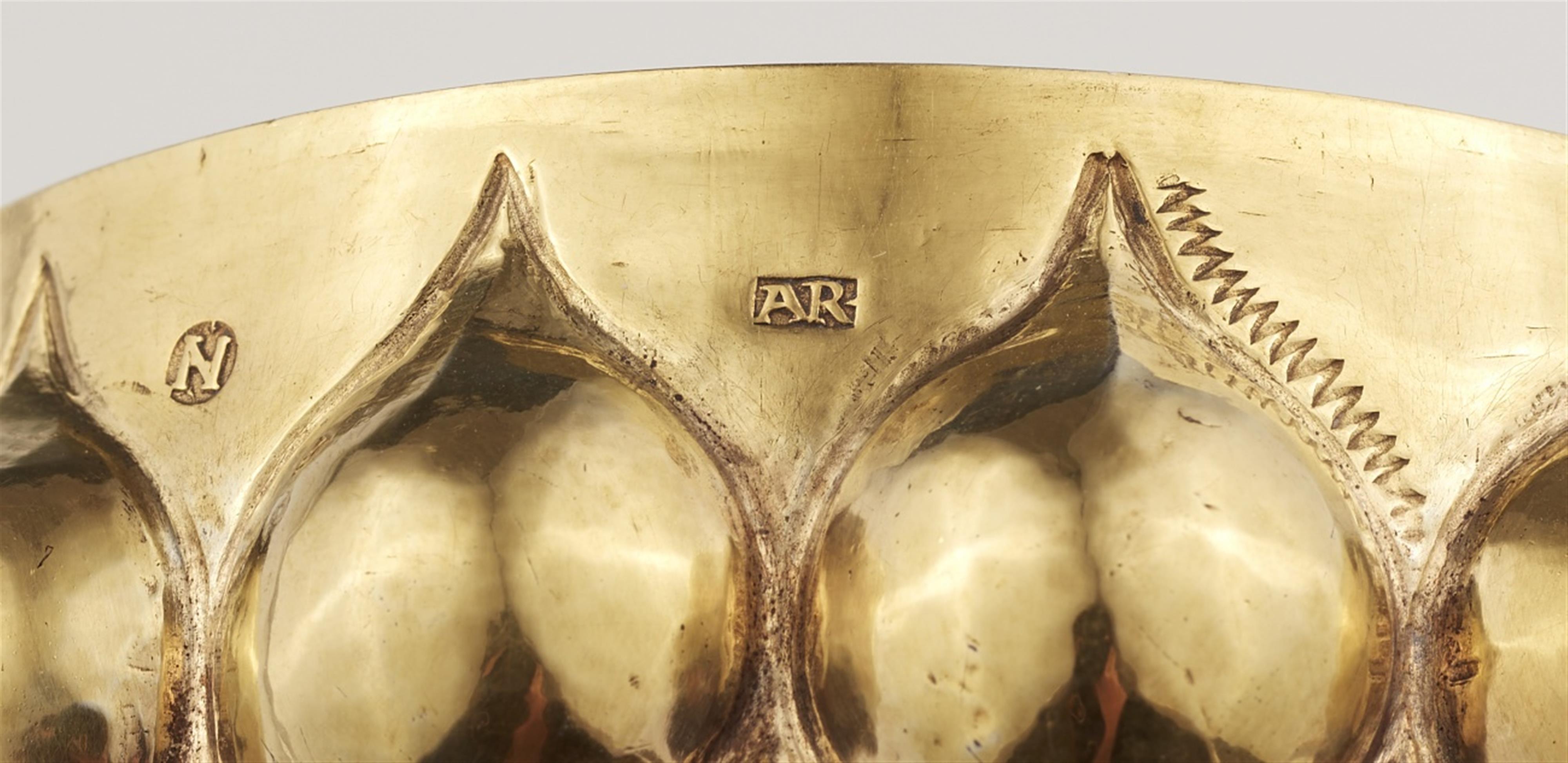An important Renaissance polychromed silver goblet - image-7