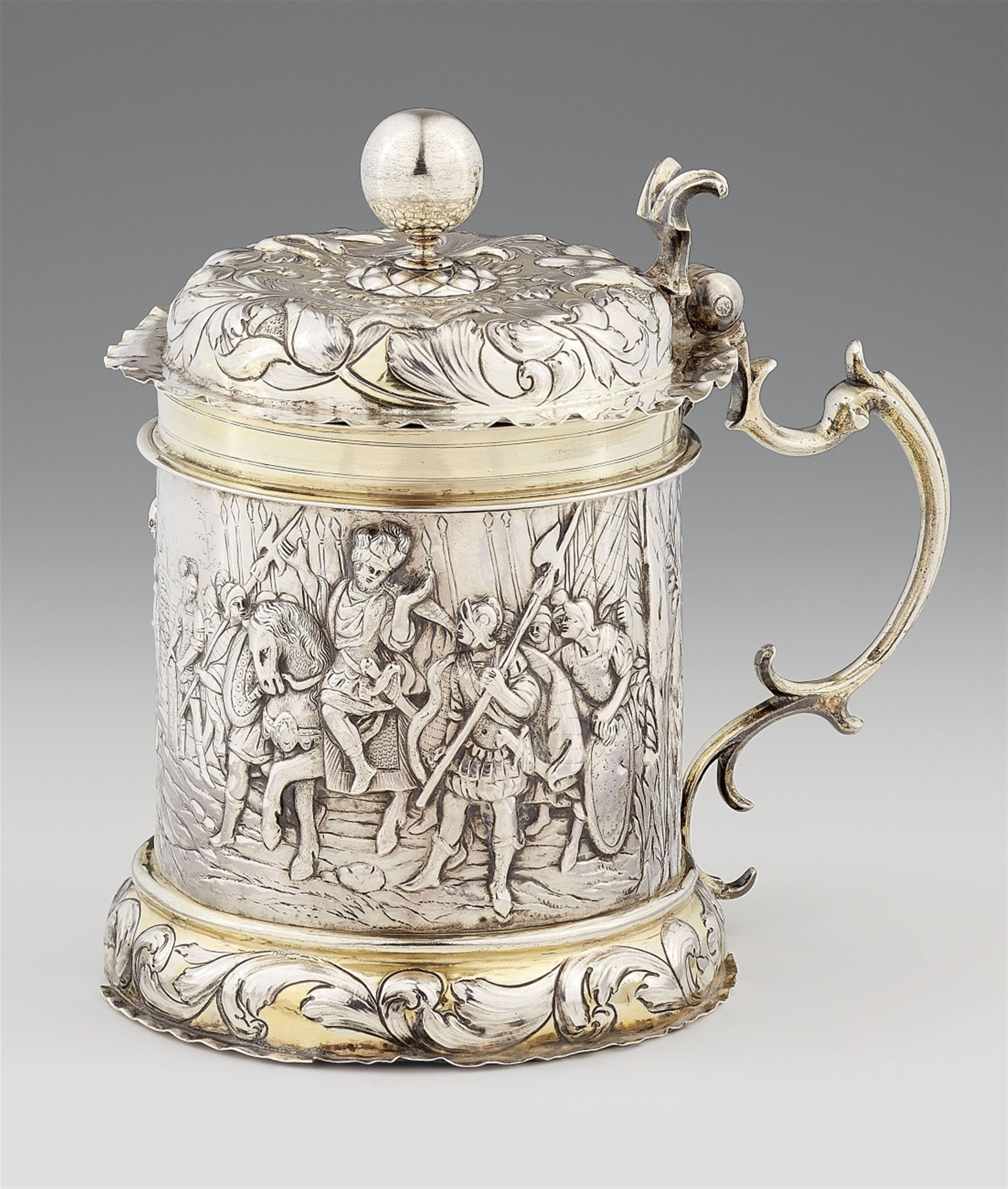 An Augsburg Baroque silver tankard - image-1