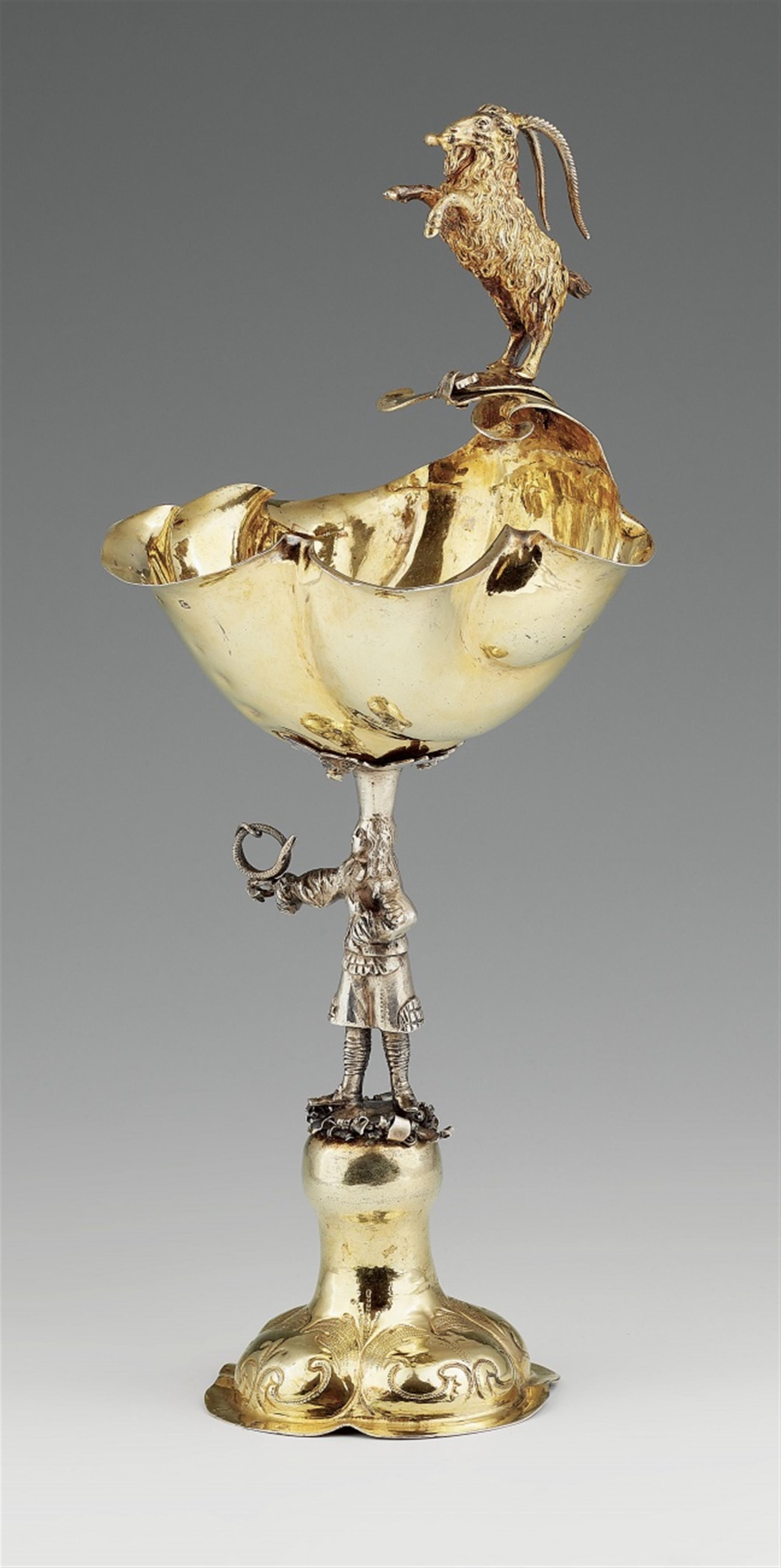An Augsburg silver shell chalice - image-1