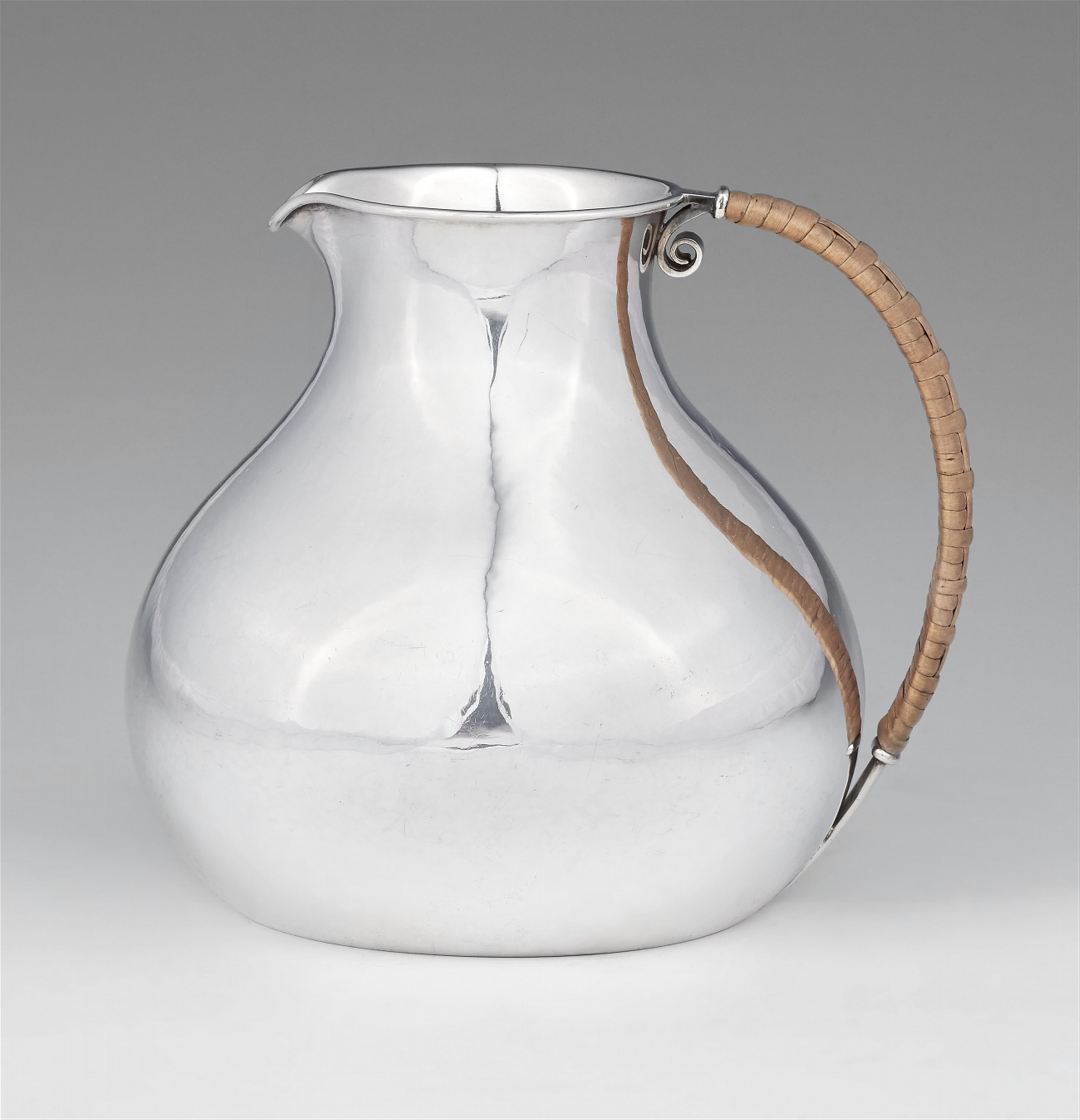 A Danish silver water jug by Hans Hansen - image-1