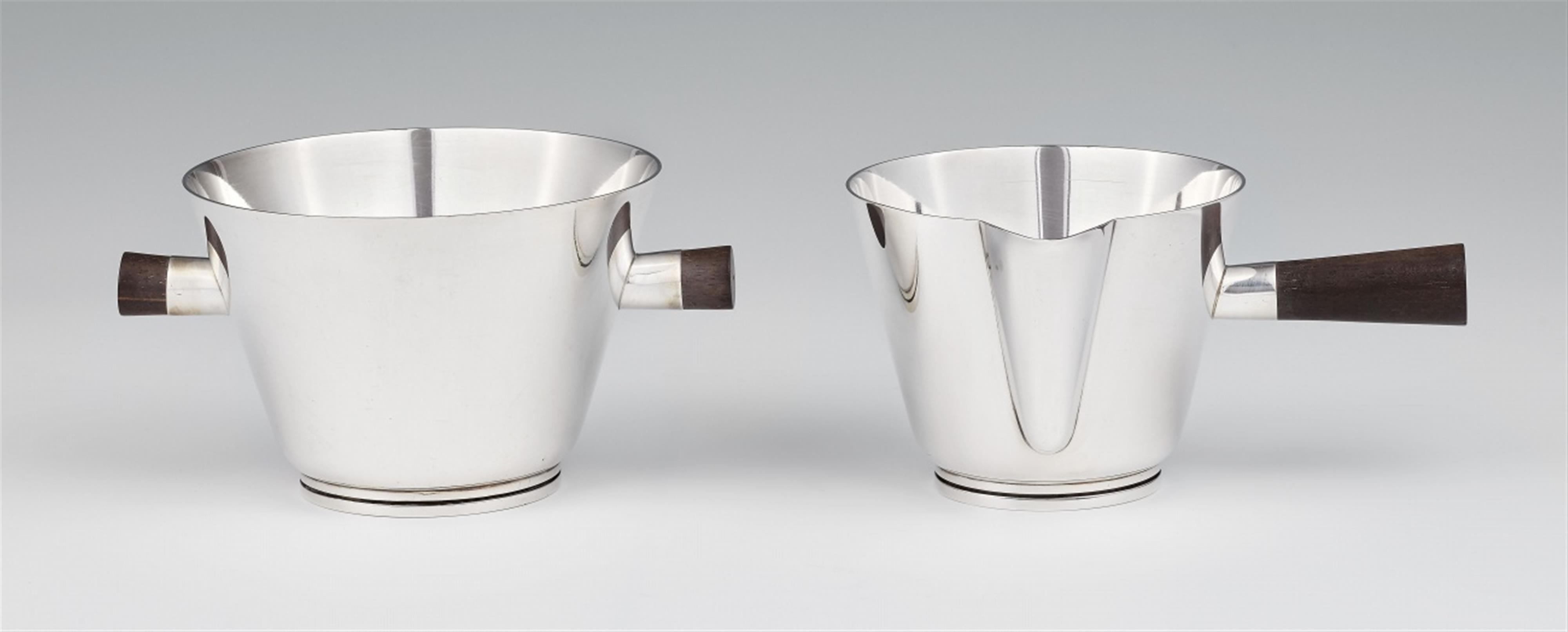 A silver cream set by Georg Jensen, model no. 771 - image-1