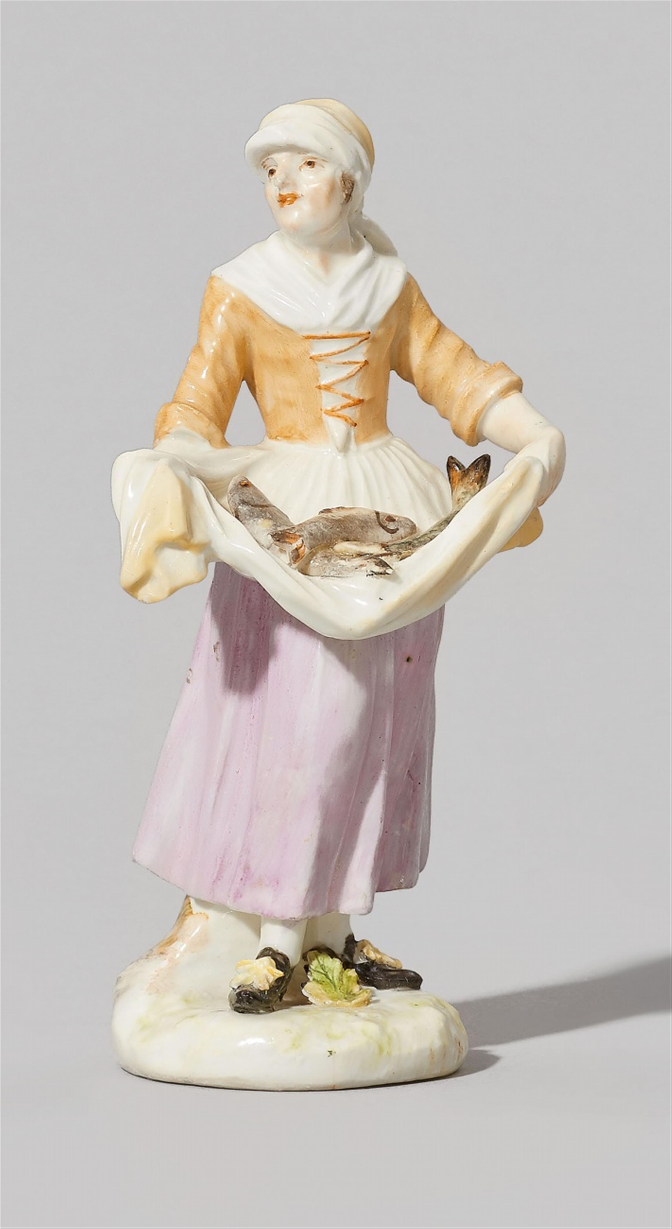 A rare Meissen porcelain figure of a fishmonger from the Cris de Londres - image-1