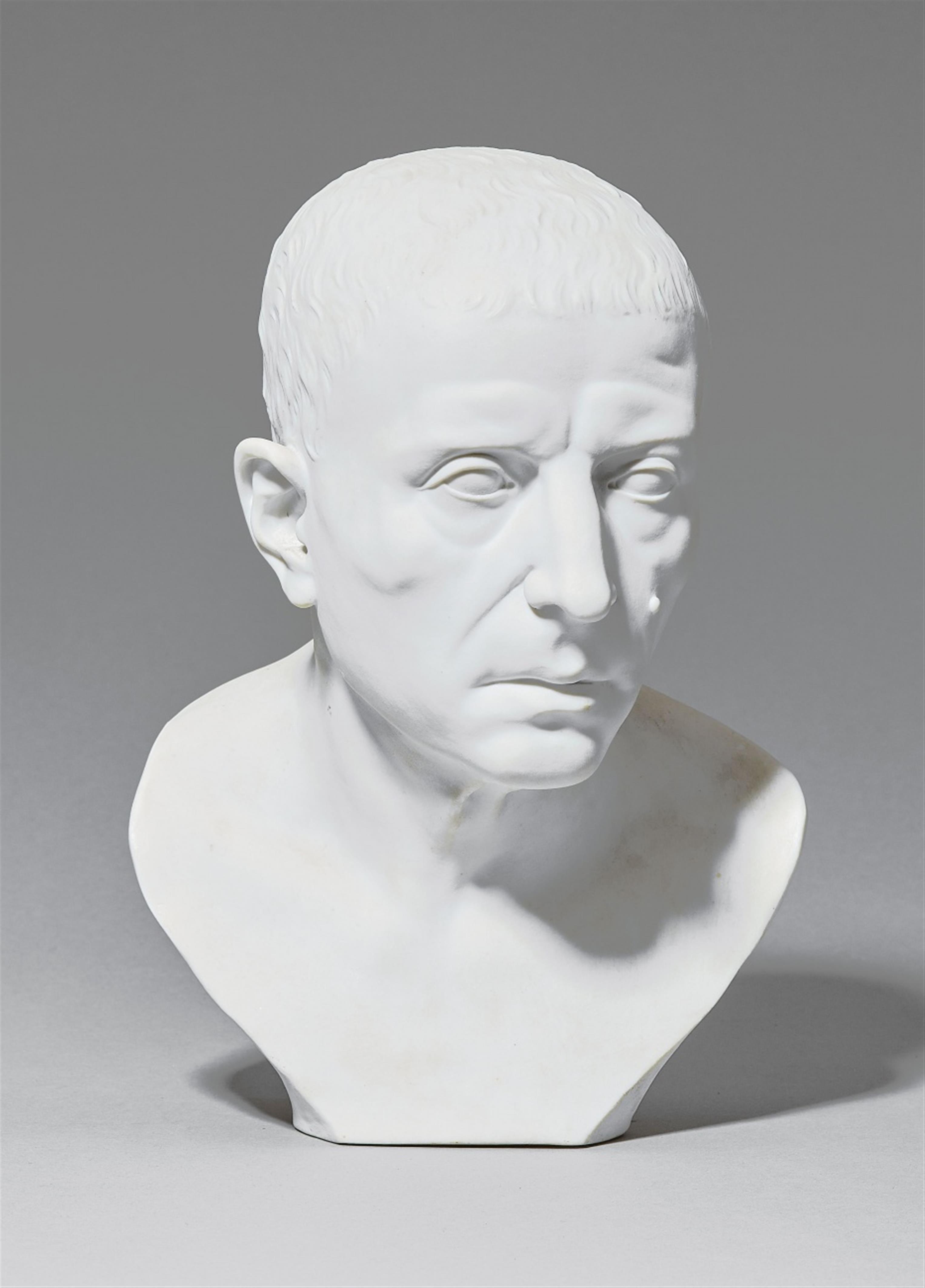 A Meissen biscuit porcelain bust of Cicero - image-1