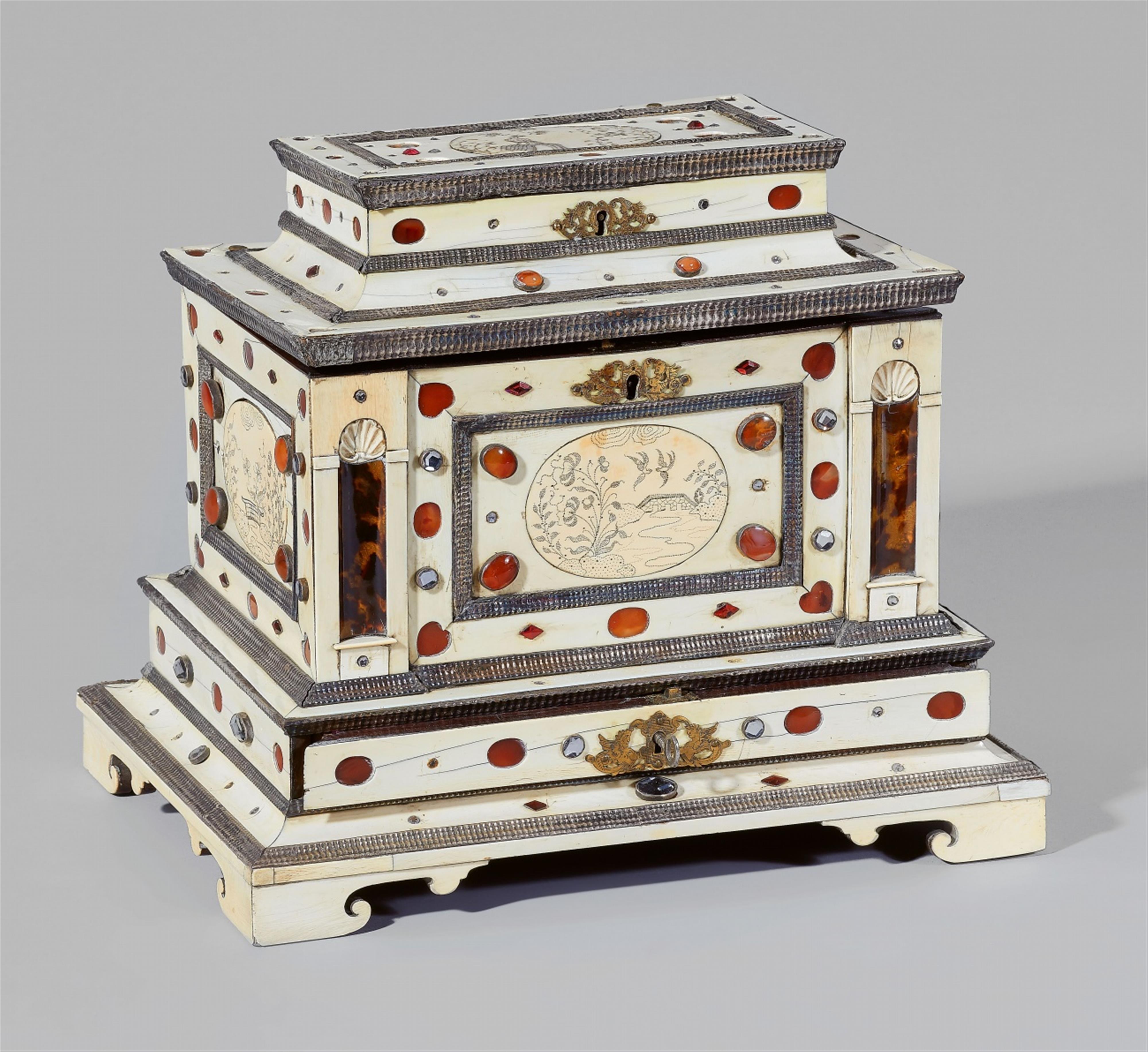 A magnificent Augsburg carved ivory coffer - image-1