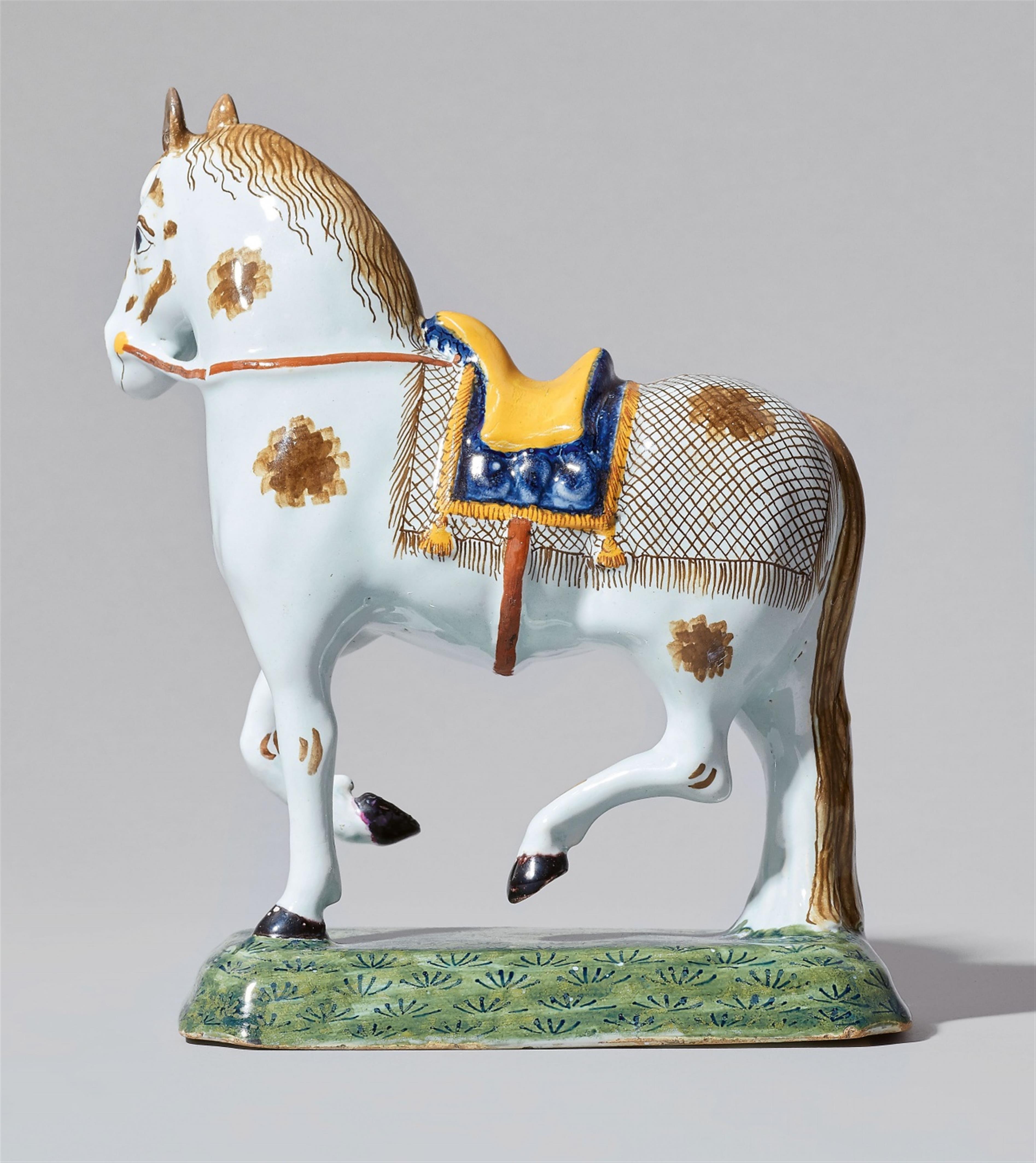 A Delftware faience model of a striding horse - image-2