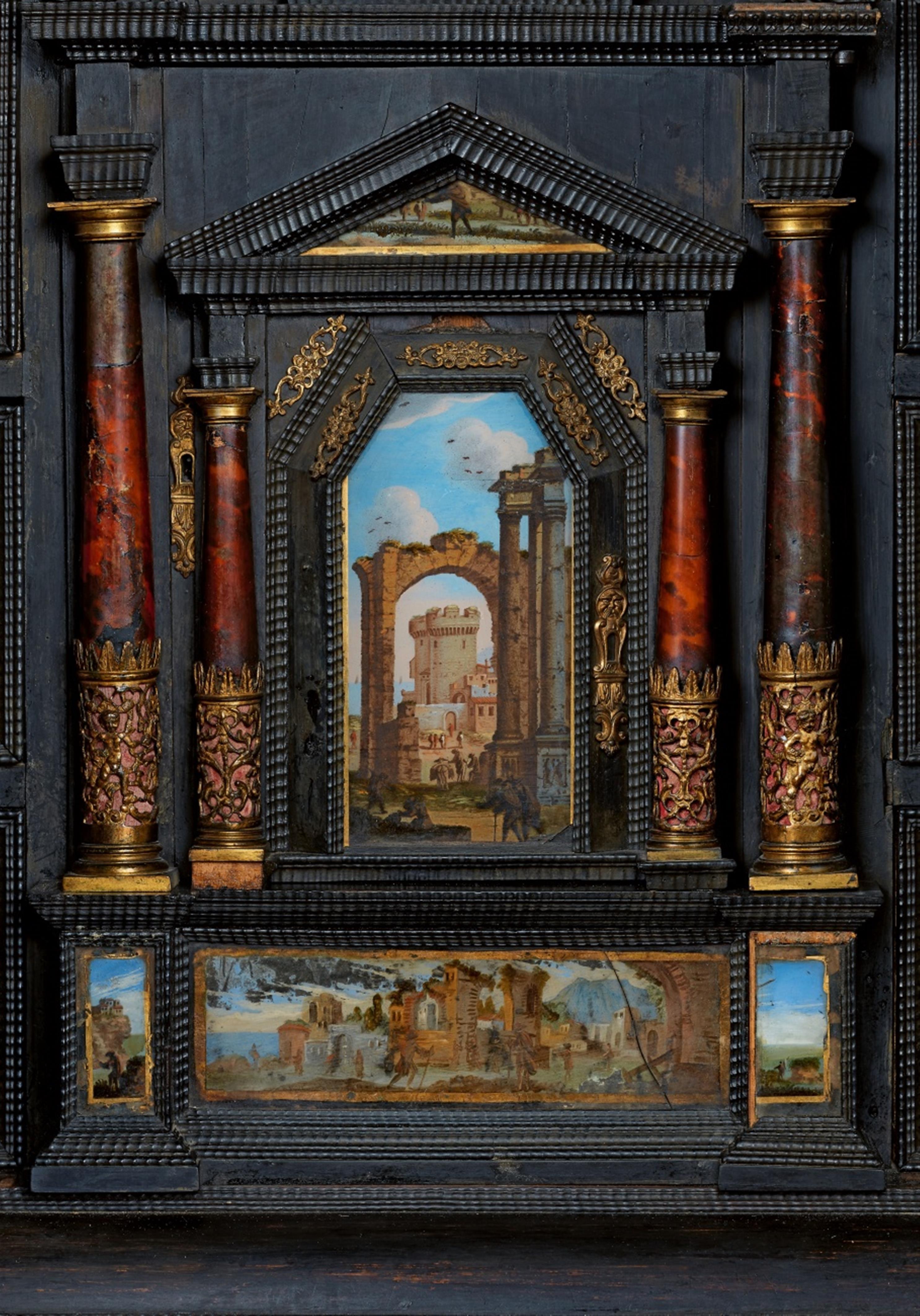 An Italian cabinet with eglomisé panels - image-3