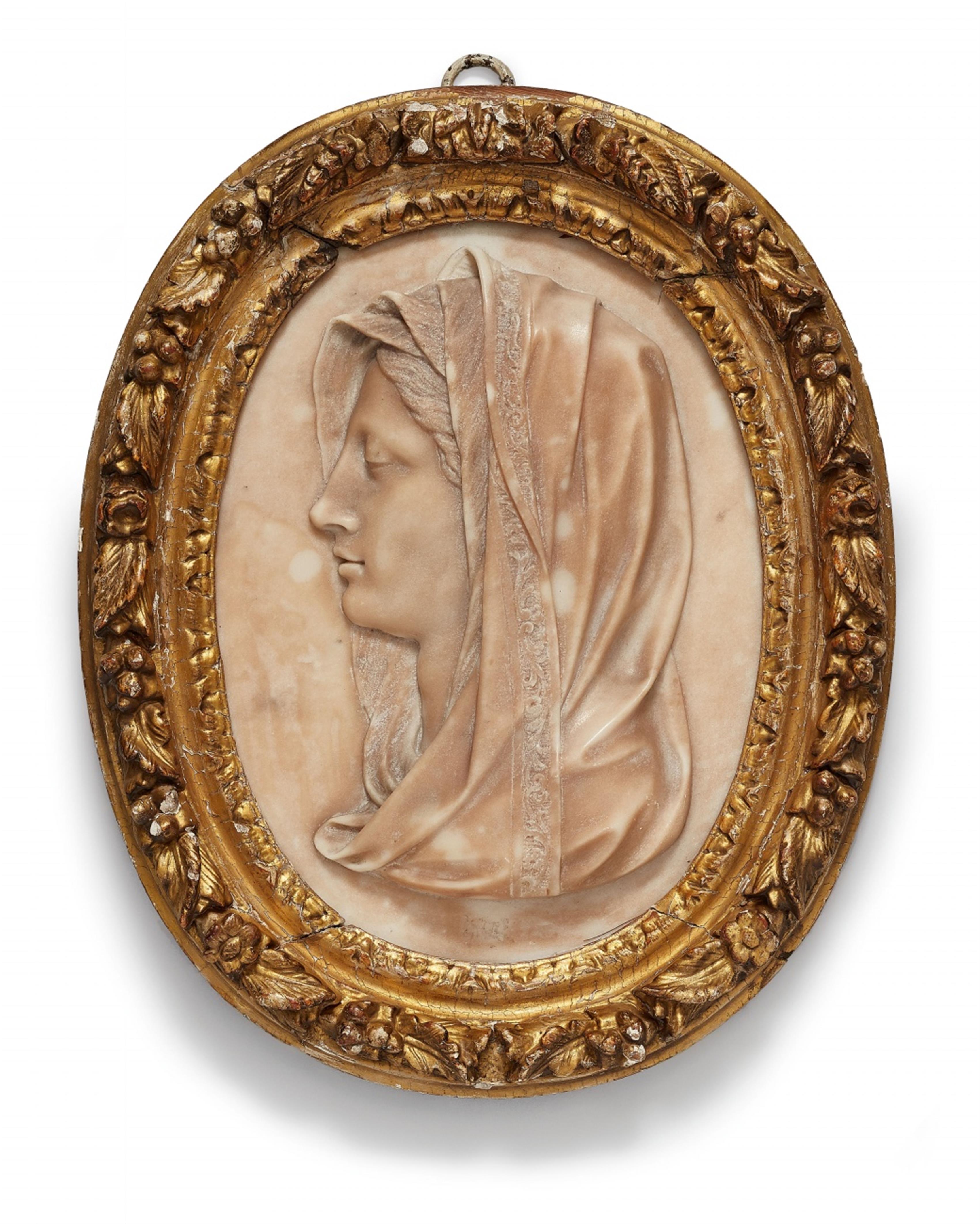 Paar Reliefplaketten mit Christus und Maria - image-2