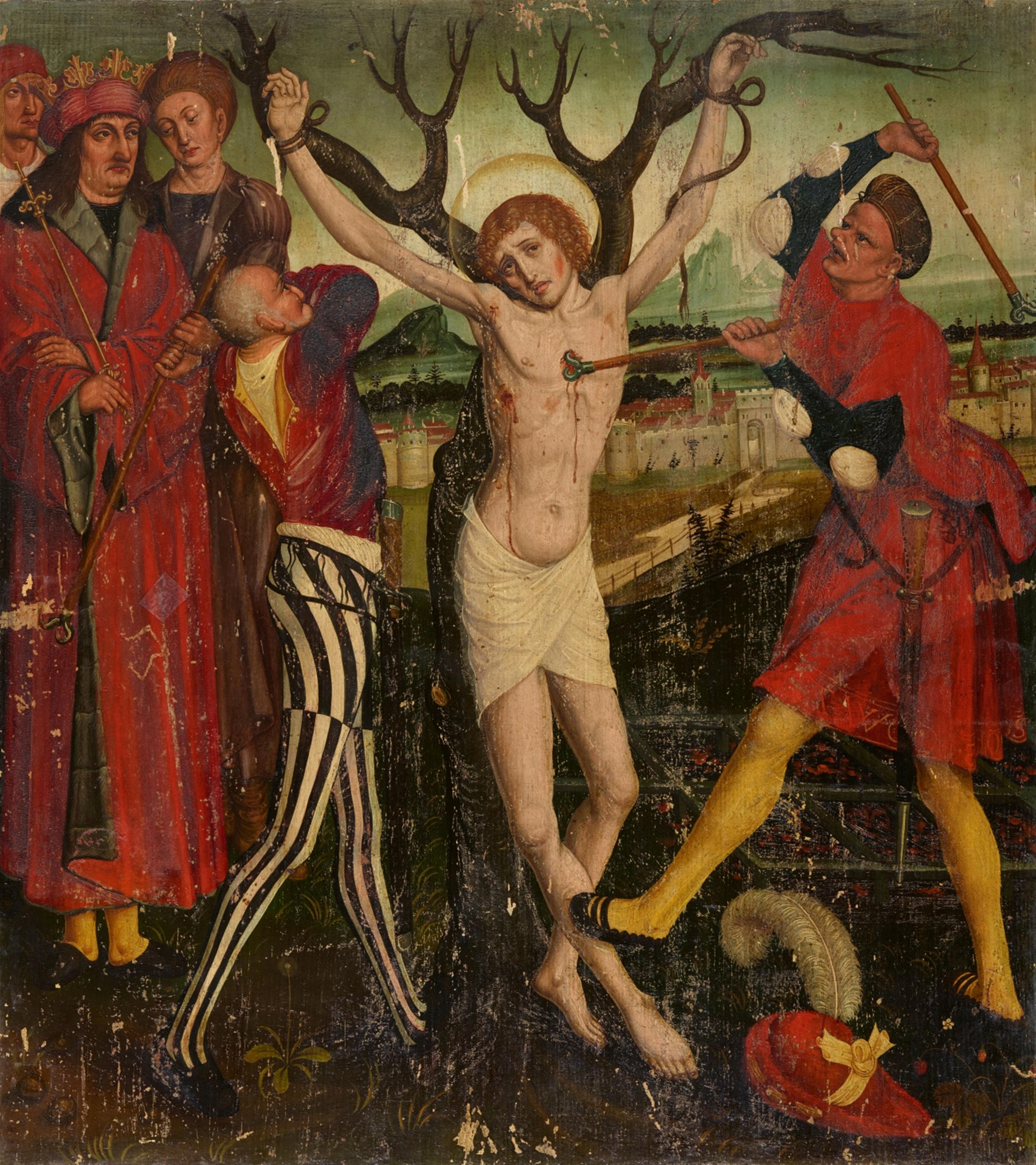 Jan Polack, studio of - The Crucifixion (exterior) the Flagellation of Saint Laurence (interior) - image-2