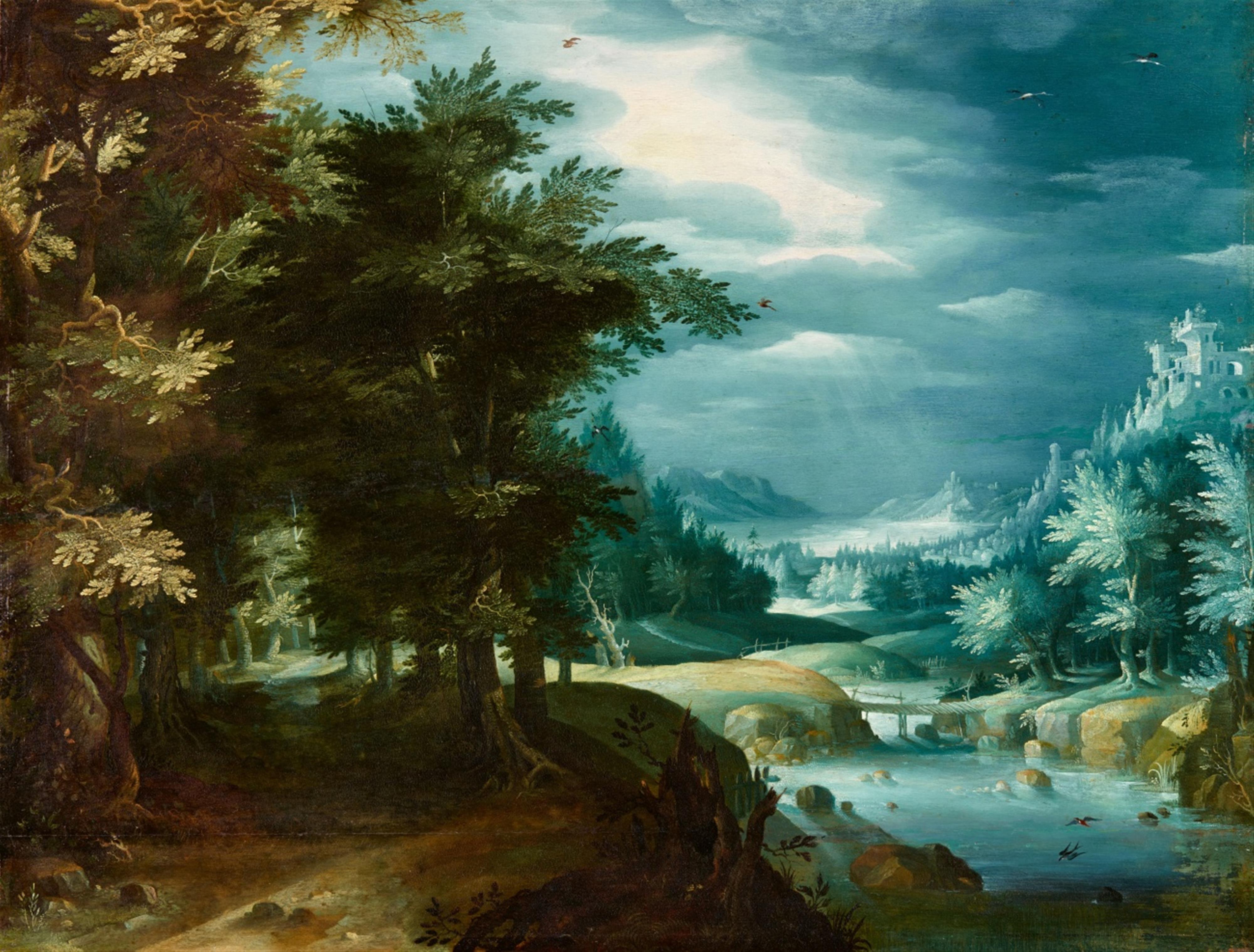 Paul Bril, circle of - Forest Landscape with a View into the Distance - image-1