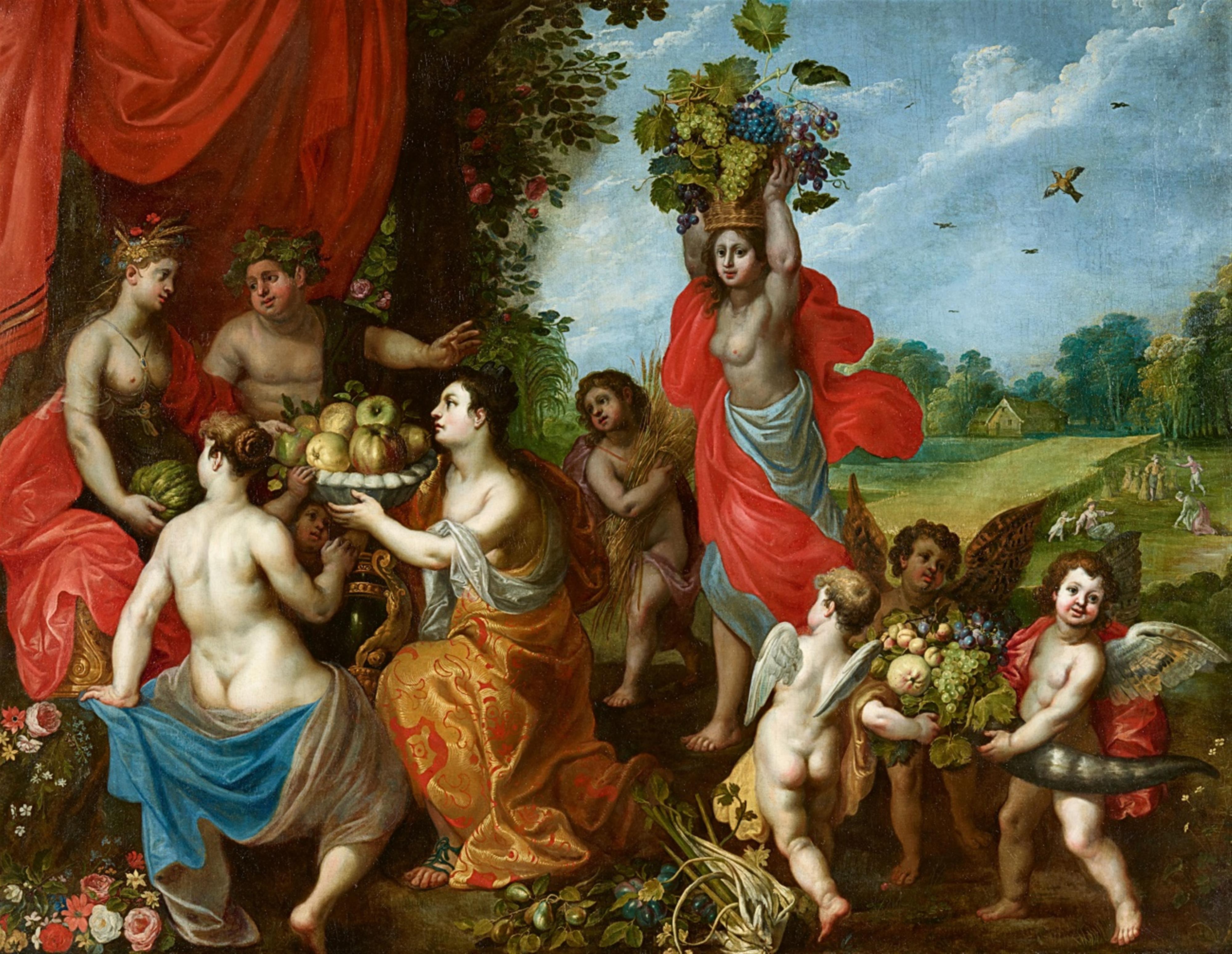 Hendrick van Balen, Werkstatt oder Umkreis - Opfergaben an Bacchus und Ceres - image-1