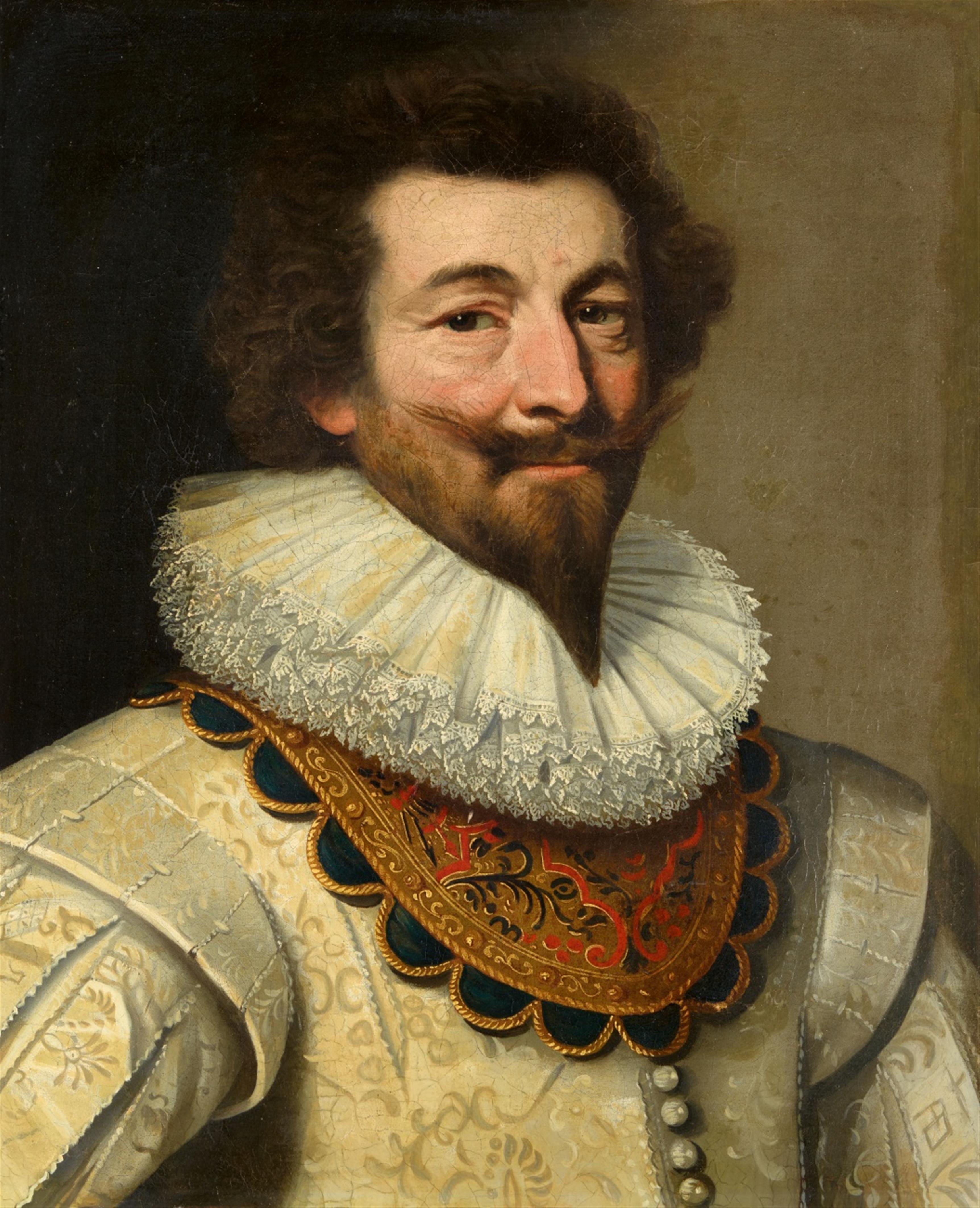 Daniel Mijtens the Elder, circle of - Portrait of a Gentleman (George Villiers, 1st Duke of Buckingham?) - image-1