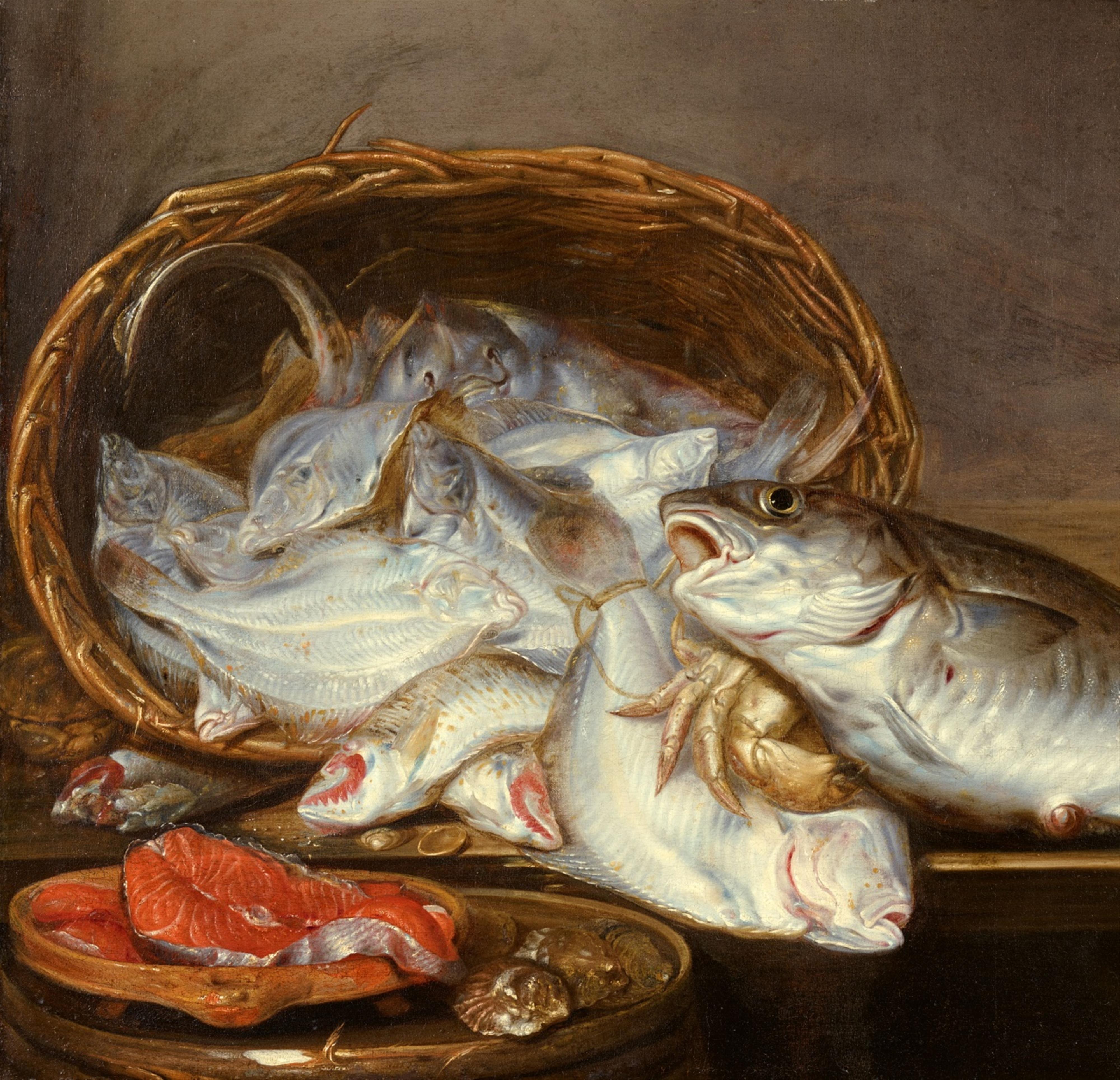 Pieter van Schaeyenborgh - Large Still Life with Fish - image-1