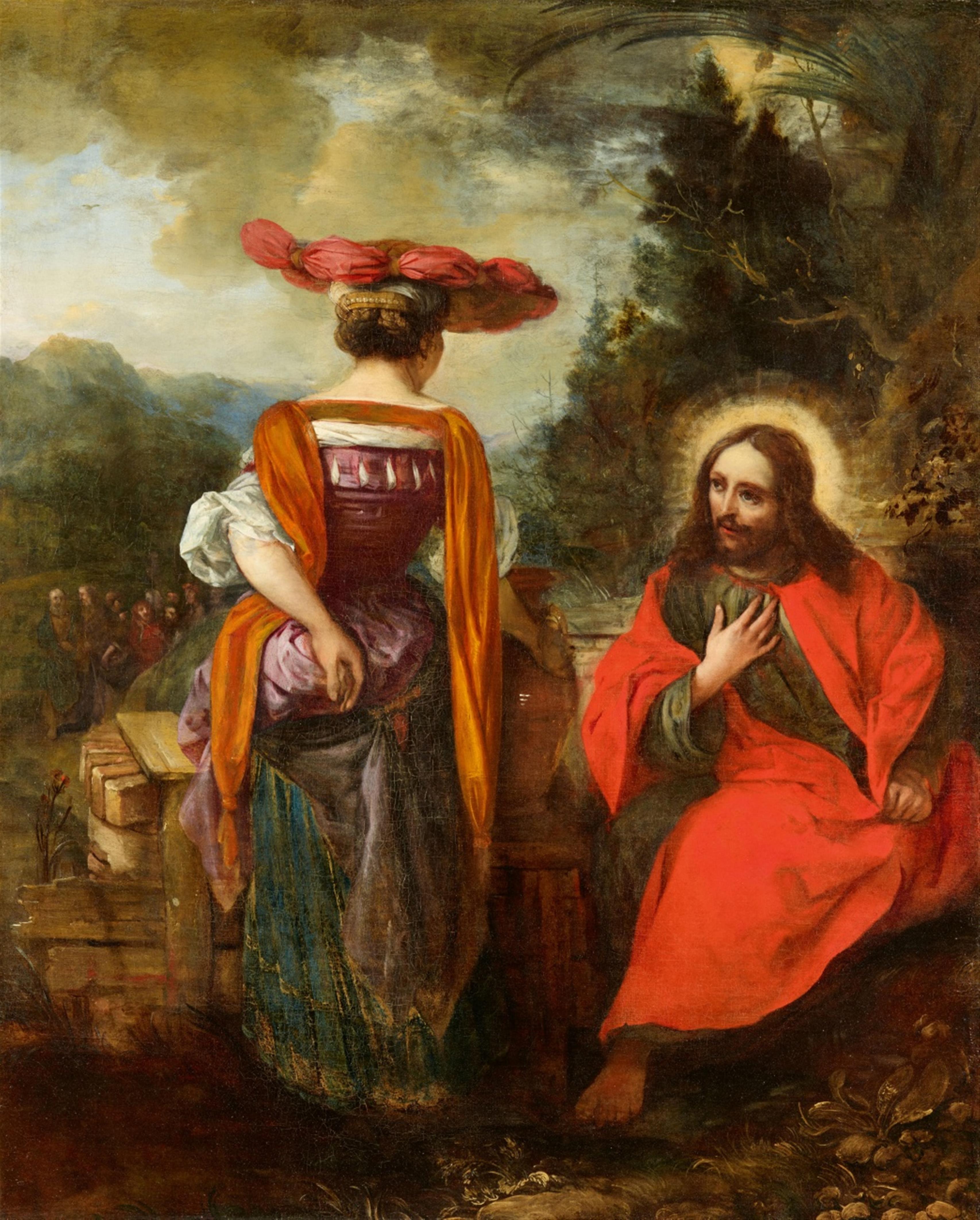 Rembrandt-Schule 17. Jahrhundert - Christus und die Samariterin am Brunnen - image-1