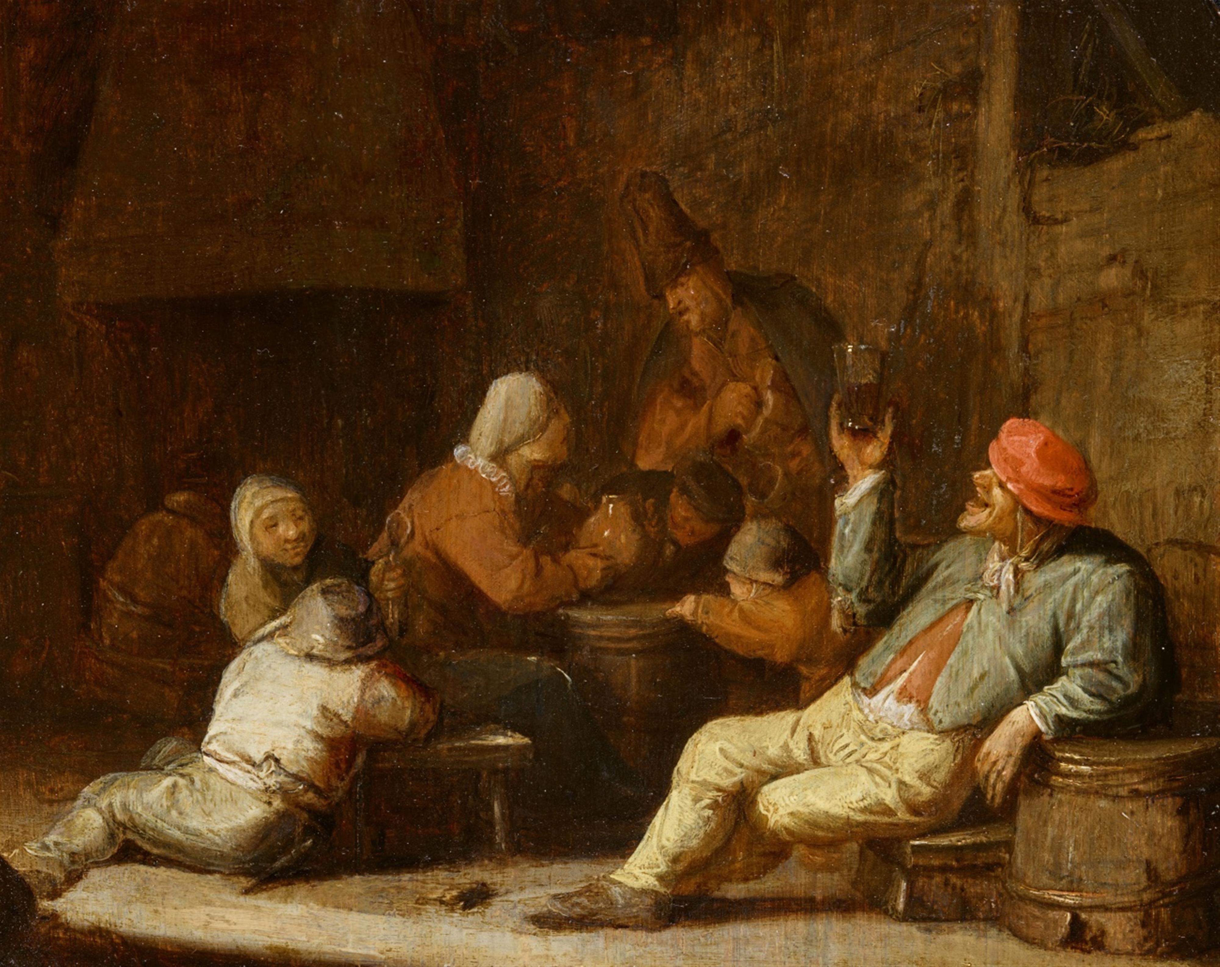 Thomas Wijck - Tavern Scene with Drinking Peasants - image-1