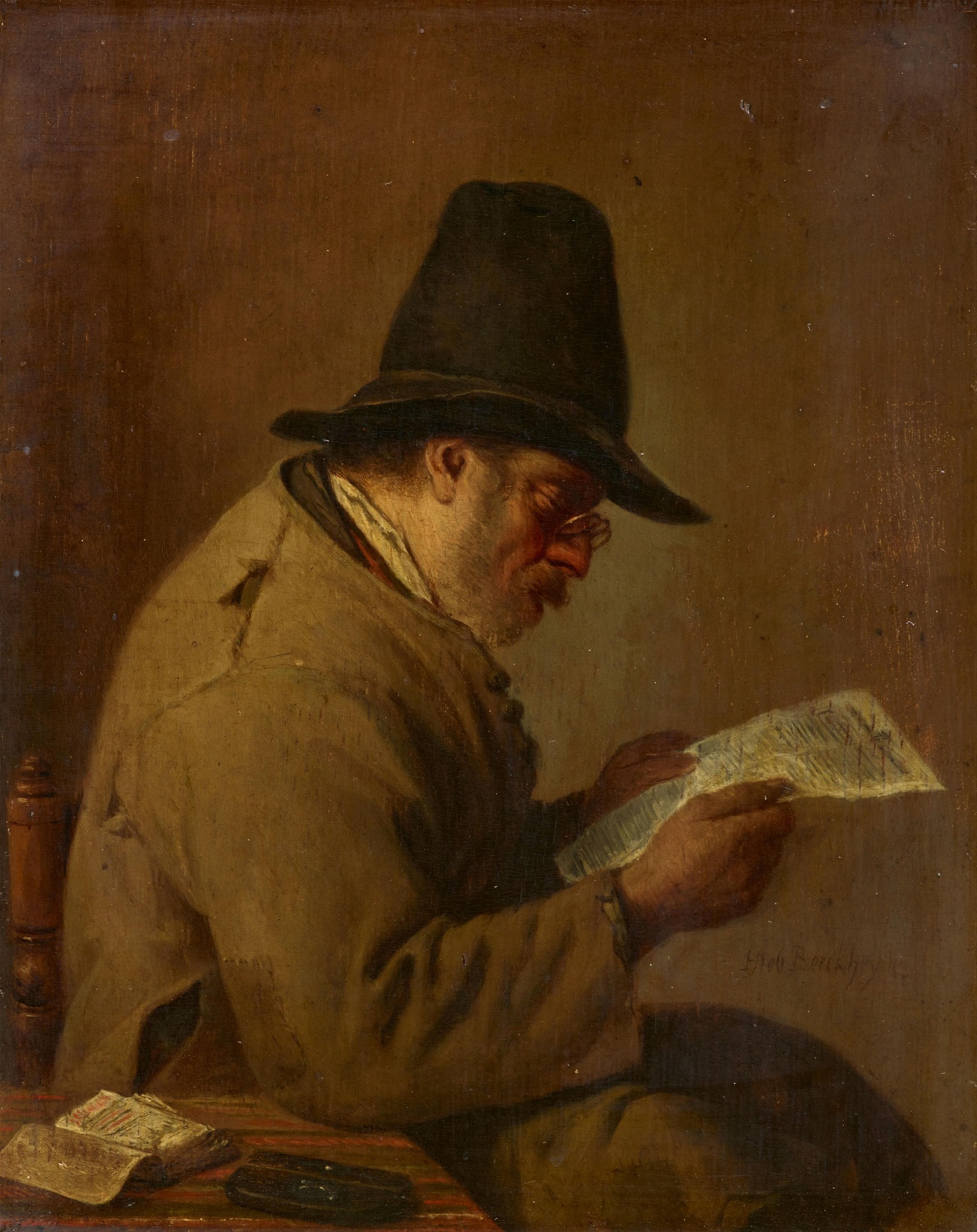Job Adriansz Berckheyde - A Man Reading - image-1