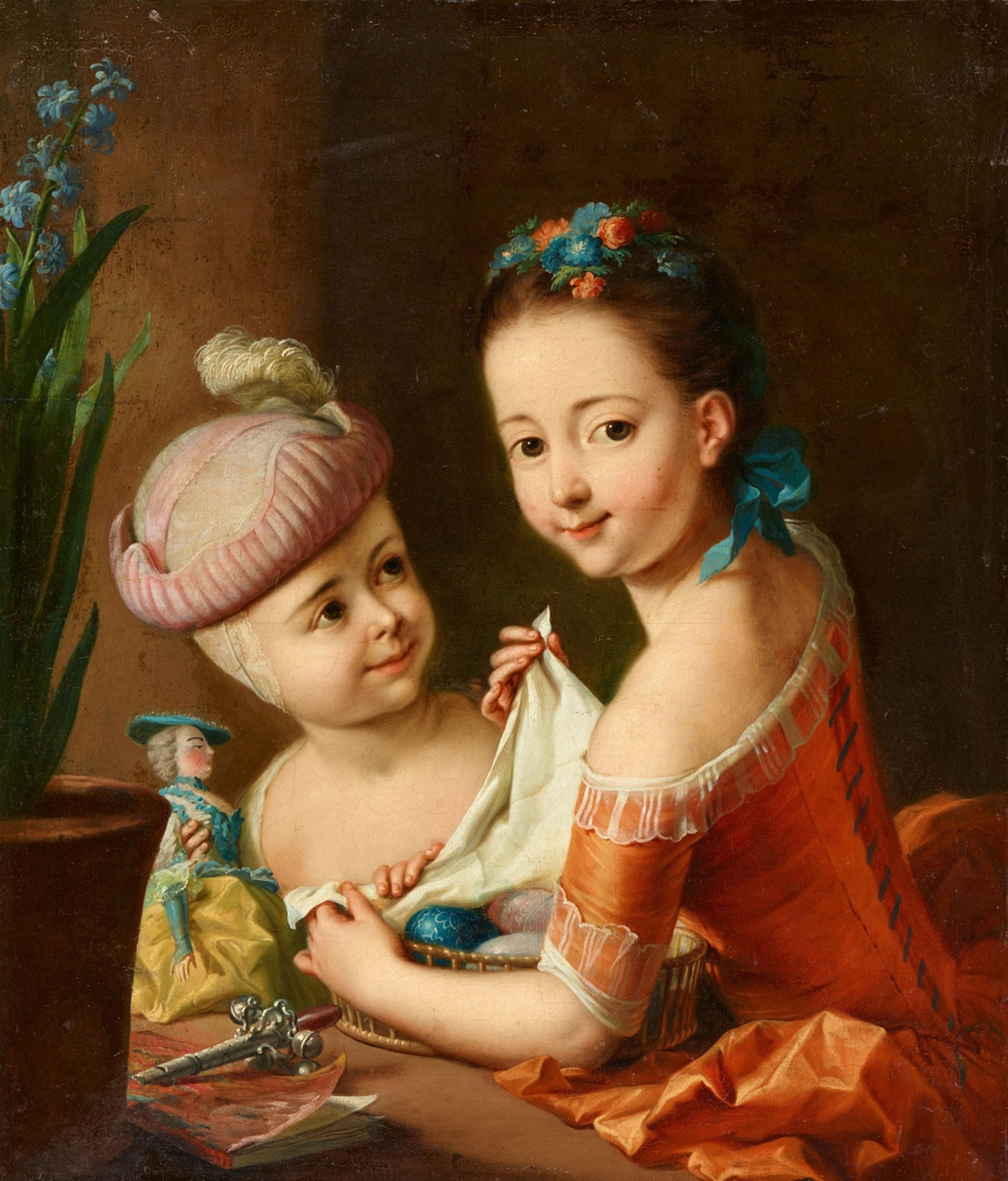 Johann Heinrich Tischbein d. Ä. - Die beiden Töchter Tischbeins als kleine Kinder - image-1