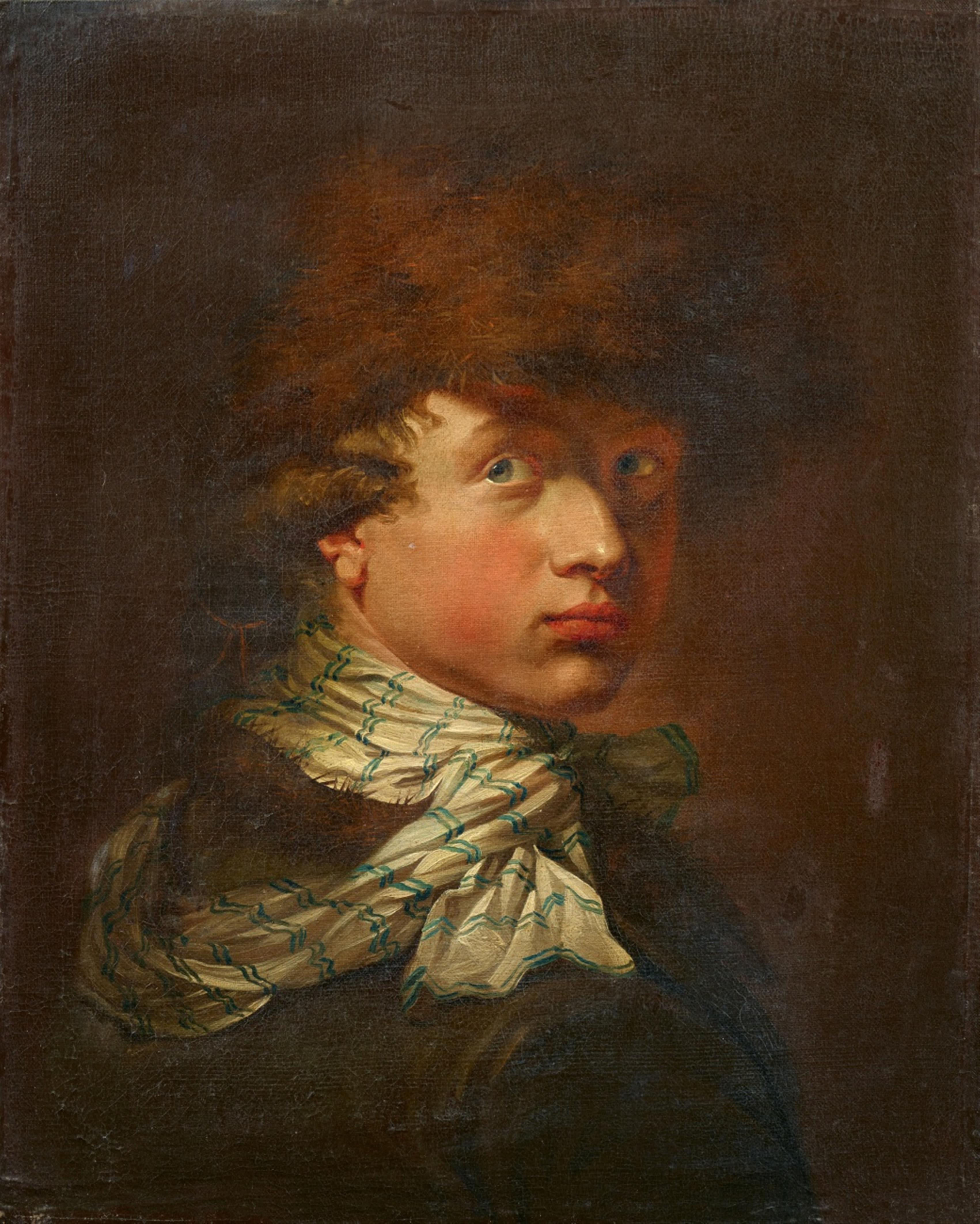 Norditalienischer Meister des späten 18. Jahrhunderts - Bildnis eines jungen Mannes mit Pelzmütze - image-1