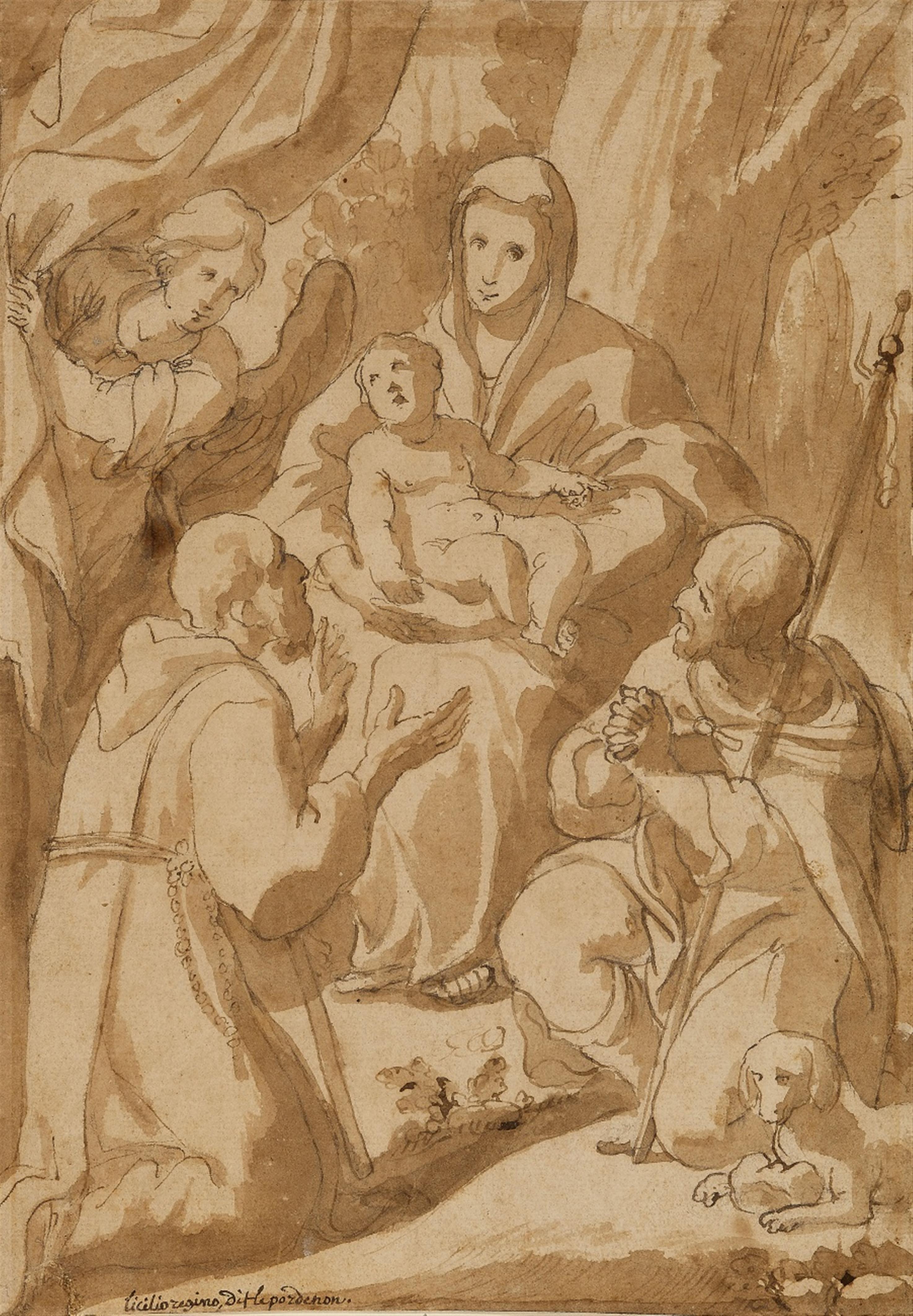 Oberitalienischer Meister des 17. Jahrhunderts - Madonna mit Kind und zwei Heiligen - image-1